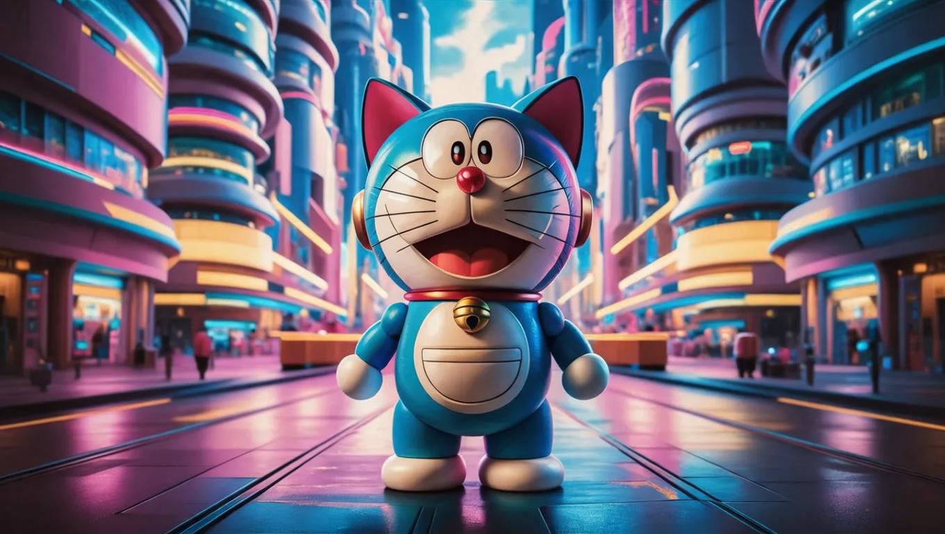1360x768 AI Generated Doraemon Japanese Cartoon Image Videos