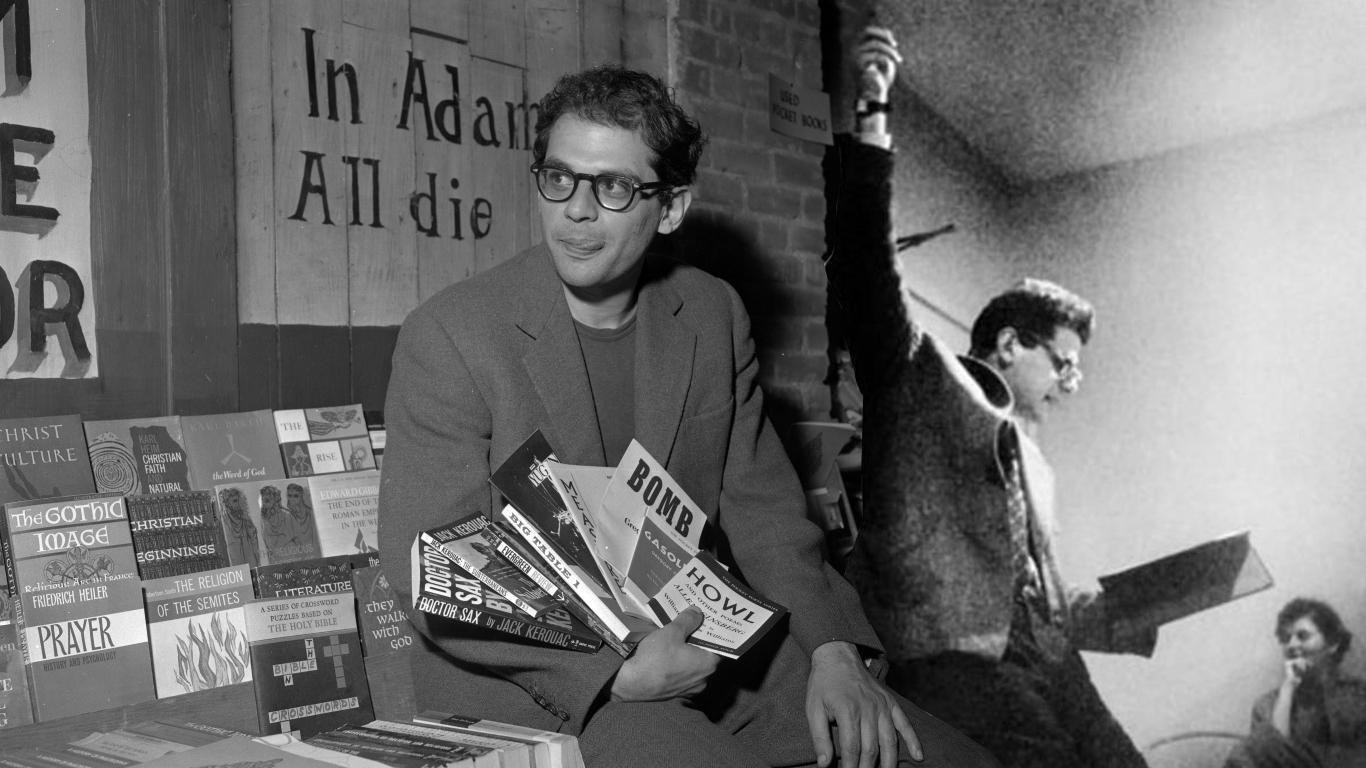 1366x768 Allen Ginsberg at City Lights Bookstore in 1959