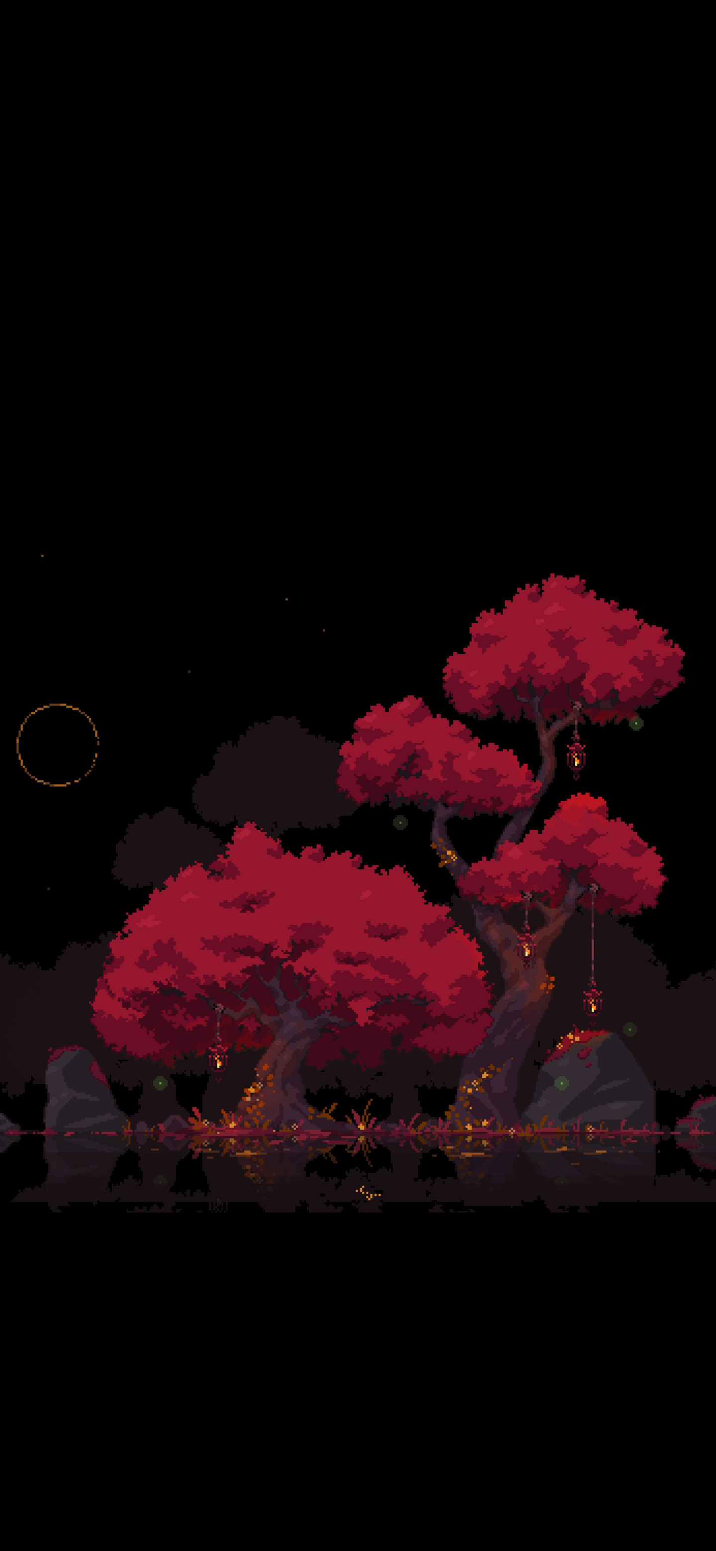 1440x3120 Pixel art Red tree - [1440x3120]