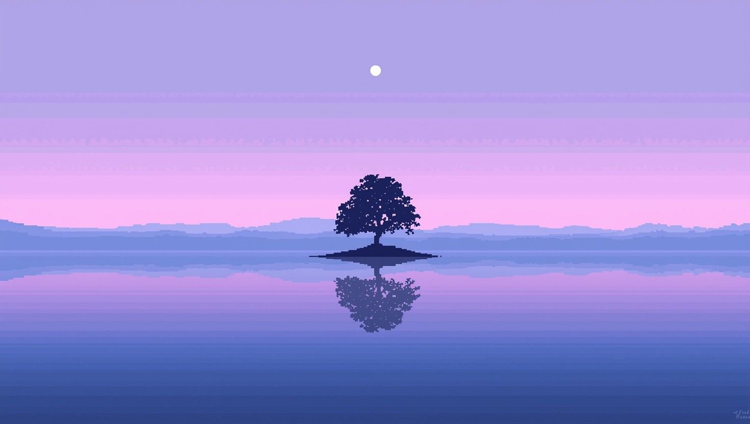 1472x832 Free Majestic Pixel Tree Image, Tree, Digital