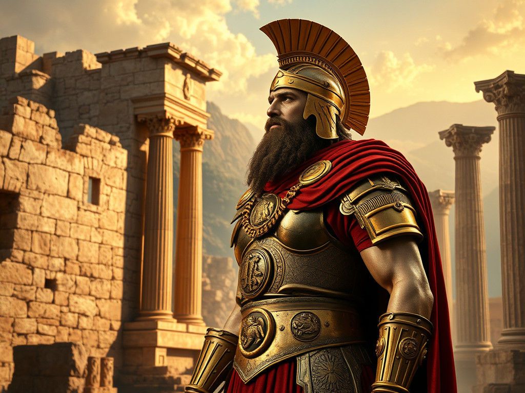 1024x768 Agamemnon, King of Mycenae, Contemplates Trojan Wa
