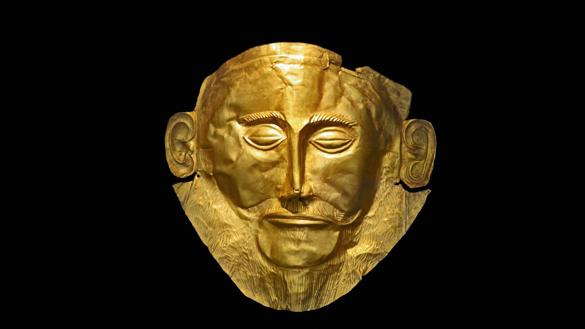 1920x1080 Mask of Agamemnon: A gold death mask once thought to be evidence of the Trojan War