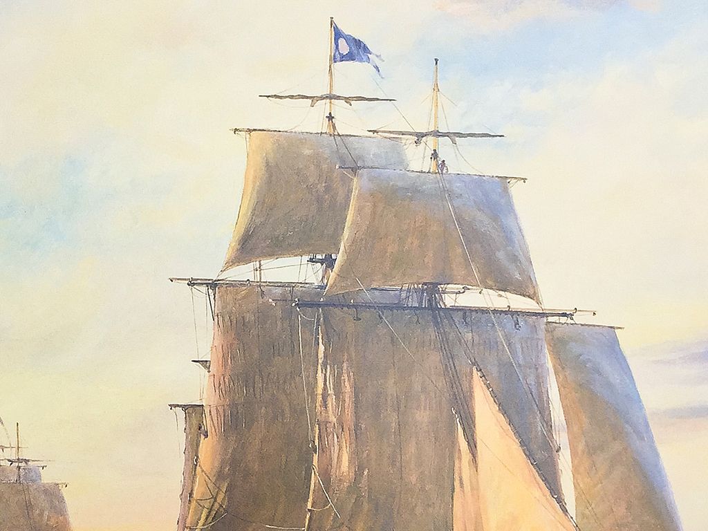 1024x768 Geoff Hunt Limited Edition Print.M.S. Agamemnon