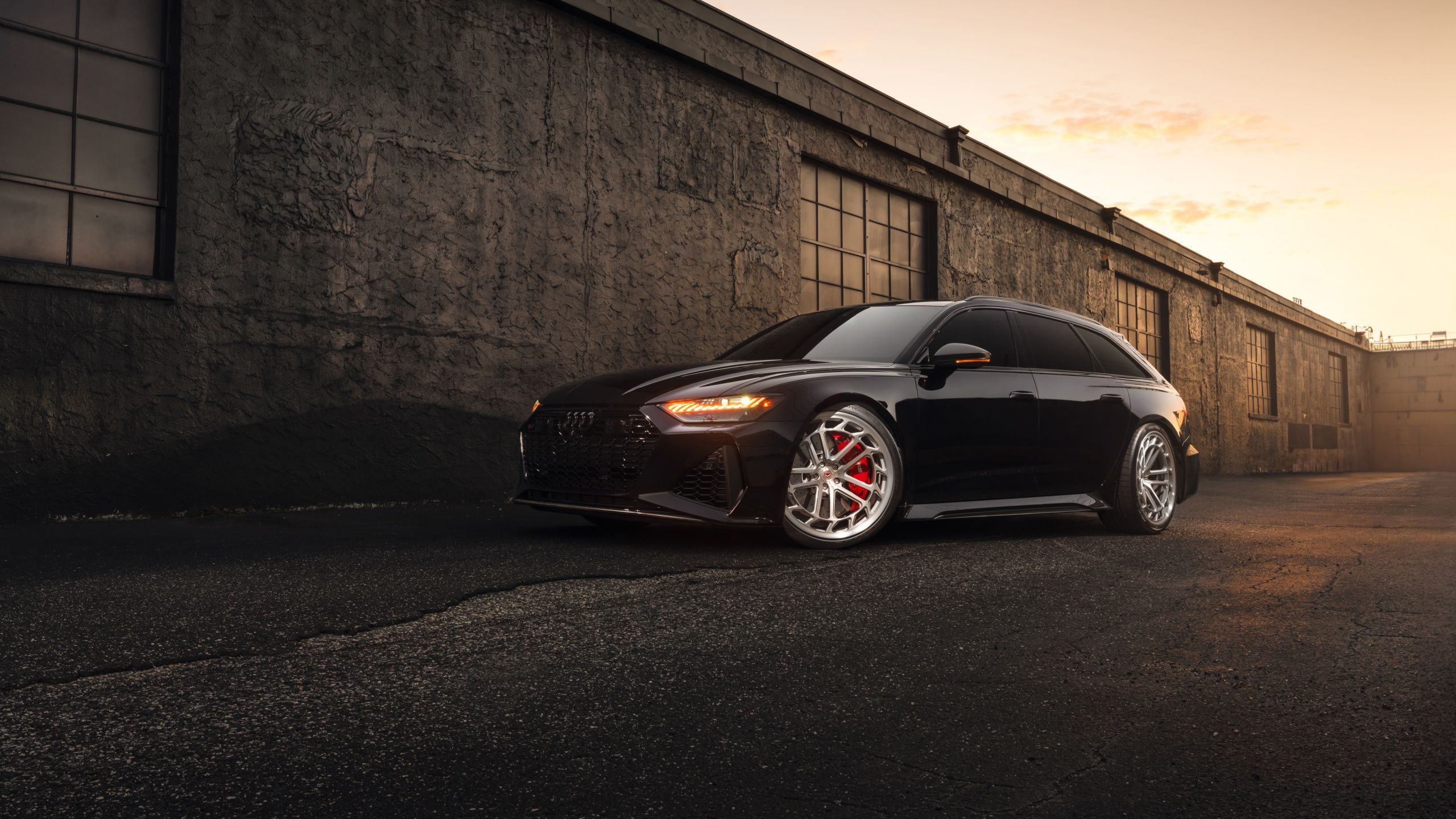 2560x1440 Audi RS6 Wallpaper 4K, Custom tuning, Black cars