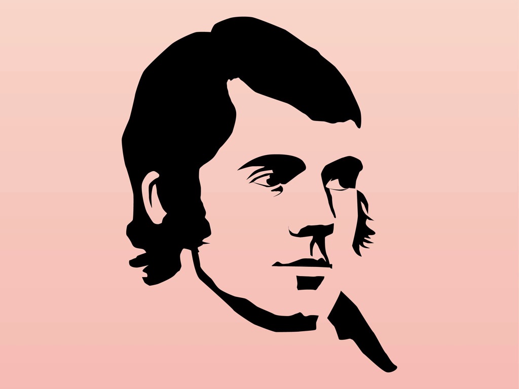 1024x768 Robert Burns Portrait Vector Art & Graphics
