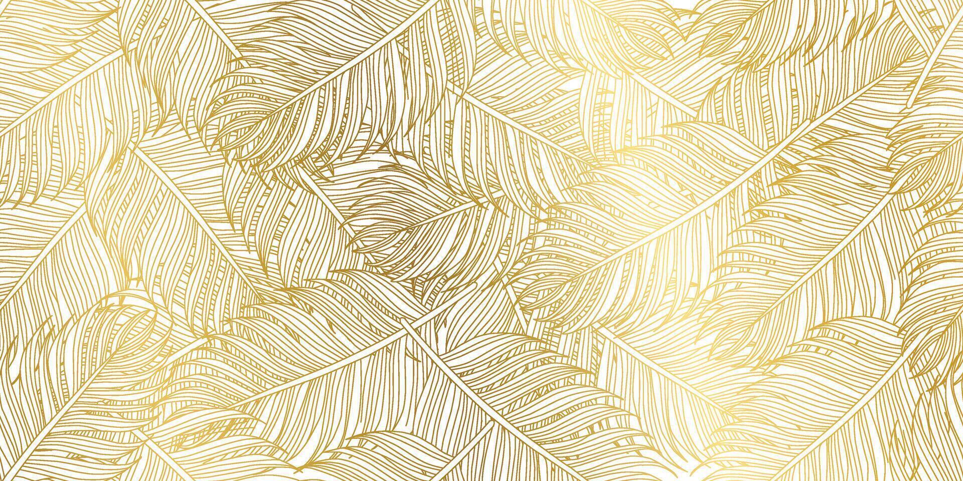 1920x960 Luxury golden wallpaper. Art Deco Pattern, VIP invitation background texture for print, fabric, packaging design, invite vintage
