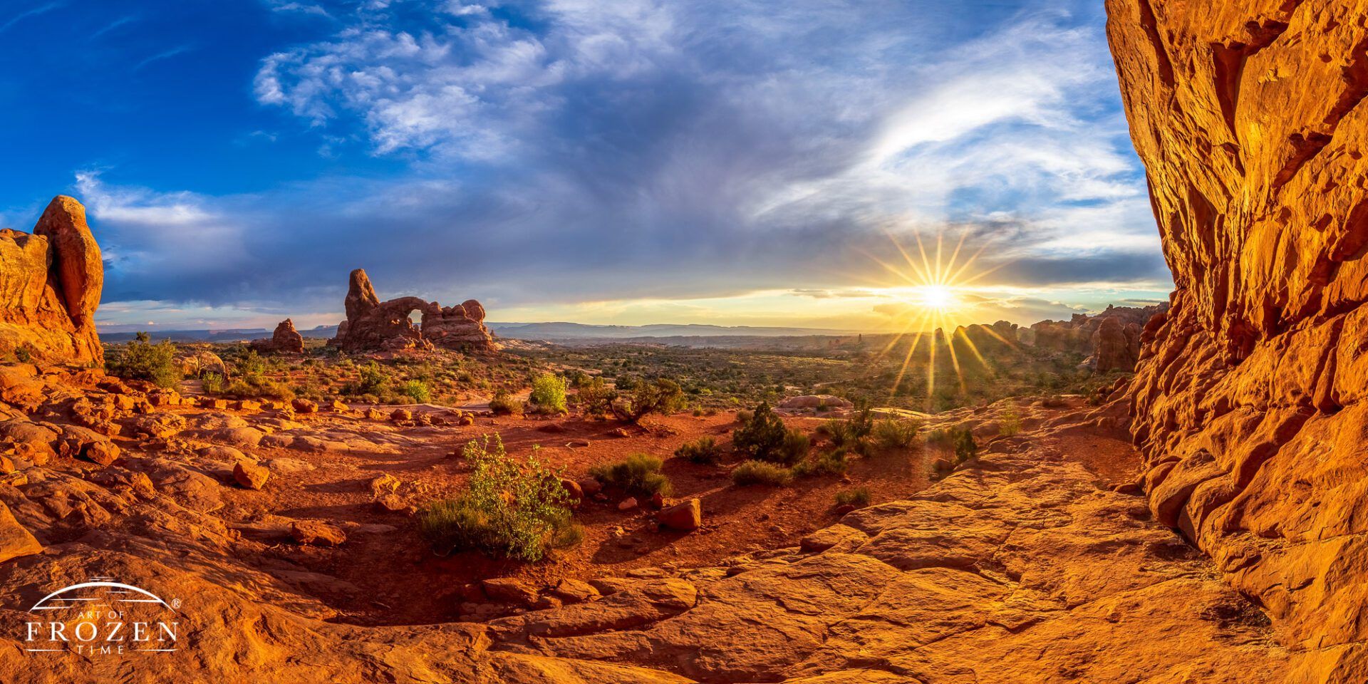 1920x960 Golden Hour Over Arches National Park No. 10. Rock Arch Art