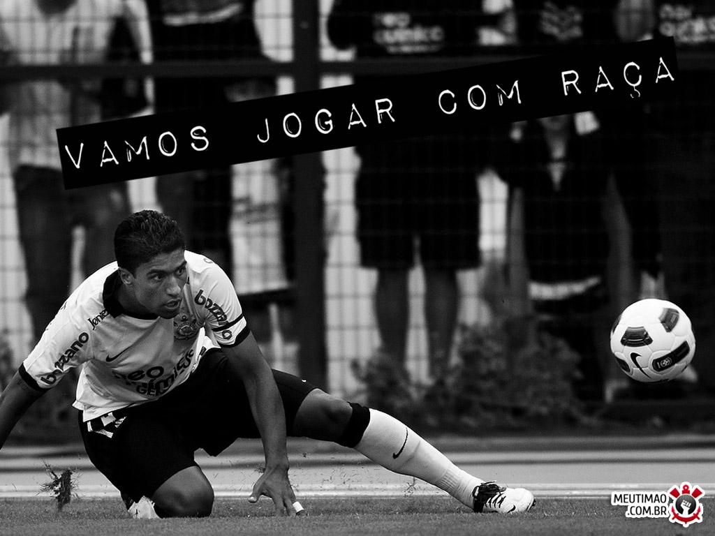 1024x768 Fundo de tela do Corinthians: Paulinho com Raça