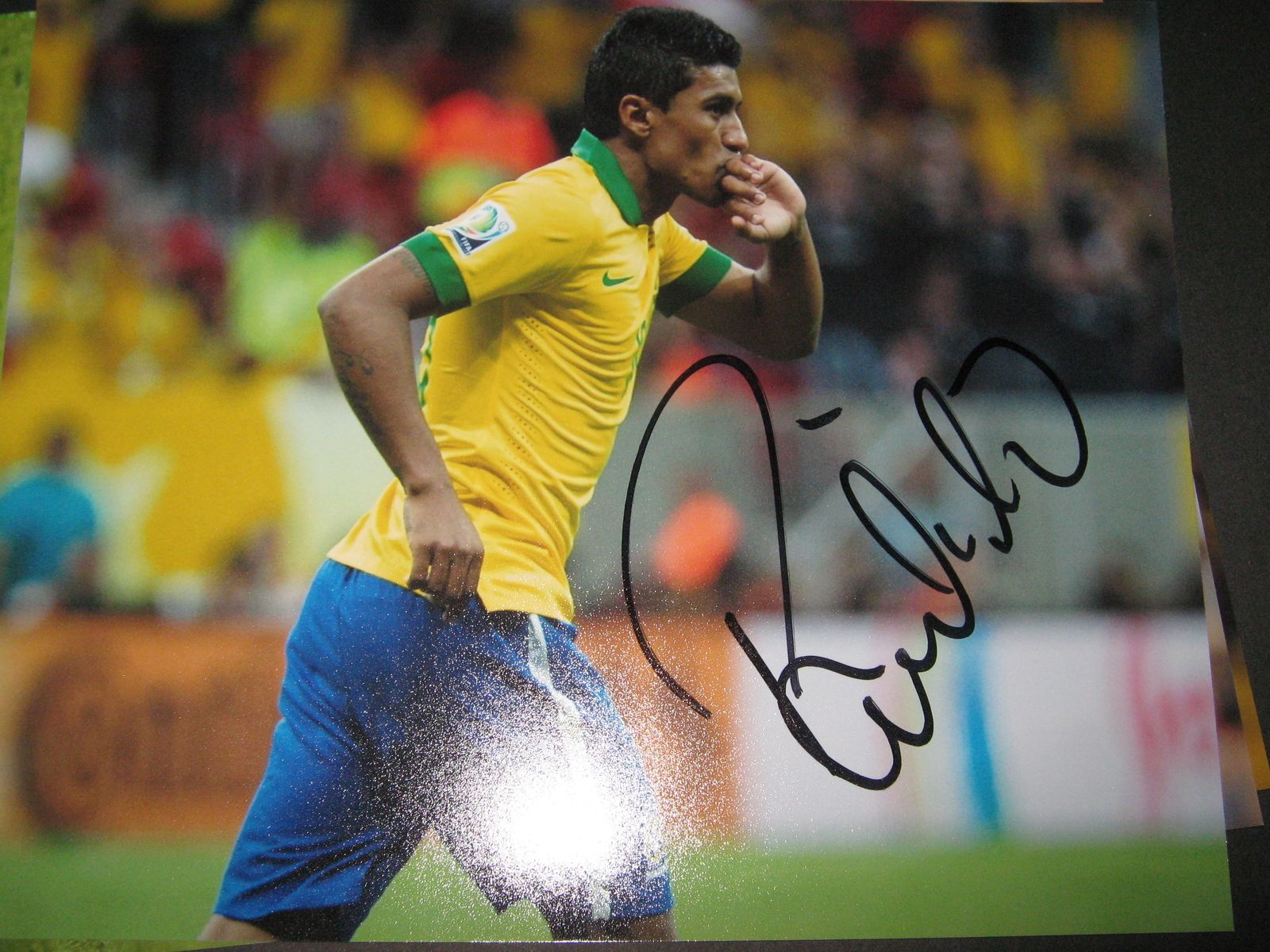 1600x1200 PAULINHO BRAZIL WORLD CUP FUTBOL ⚽ SUPERSTAR SIGNED AUTOGRAPHED 8X10 PHOTO RARE