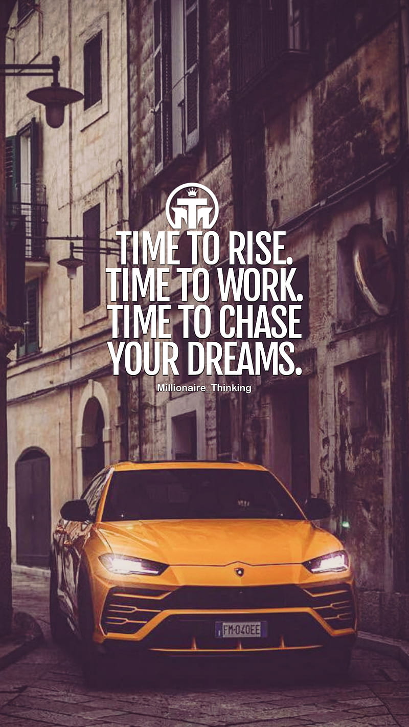 800x1421 Motivational Quote, inspiration, lamborghini, lamborghini urus, millionaire, HD phone wallpaper