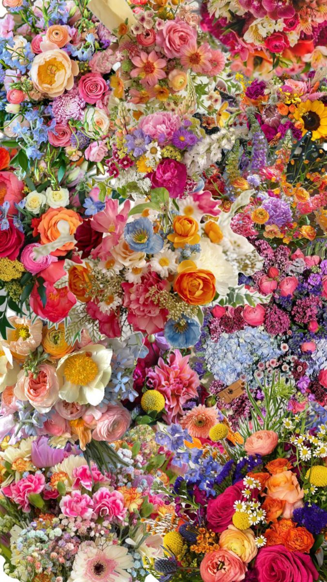 675x1200 Colorful Flower Bouquets Phone Wallpaper. Nature iphone wallpaper, Flower collage, Cellphone wallpaper background