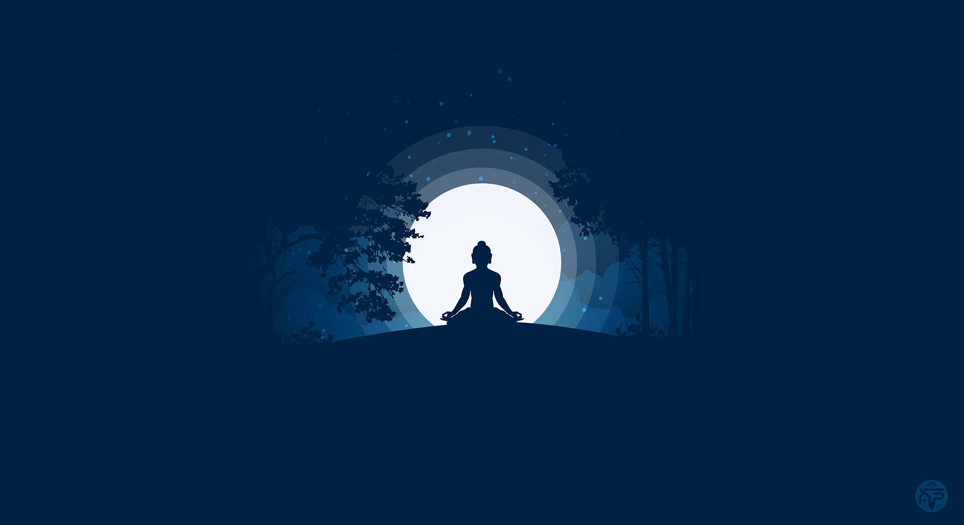 1920x1047 Minimalist Meditating Buddha Wallpaper