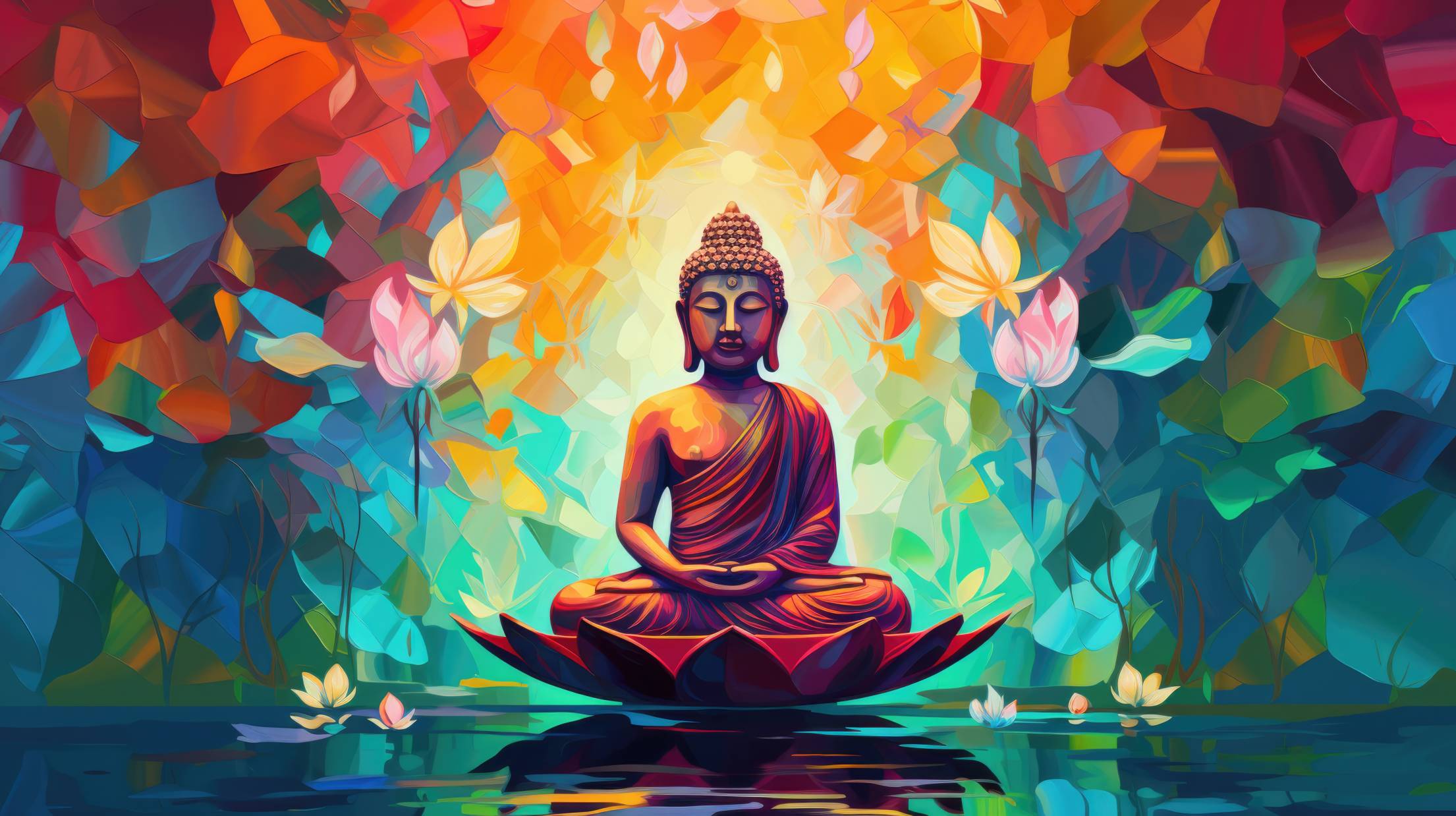 2210x1238 Buddha Wallpaper Free Image