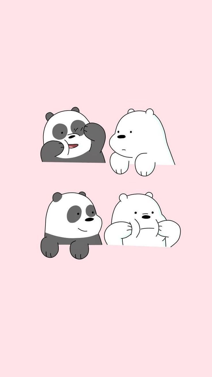 736x1309 Pink We Bare Bears Phone Wallpaper