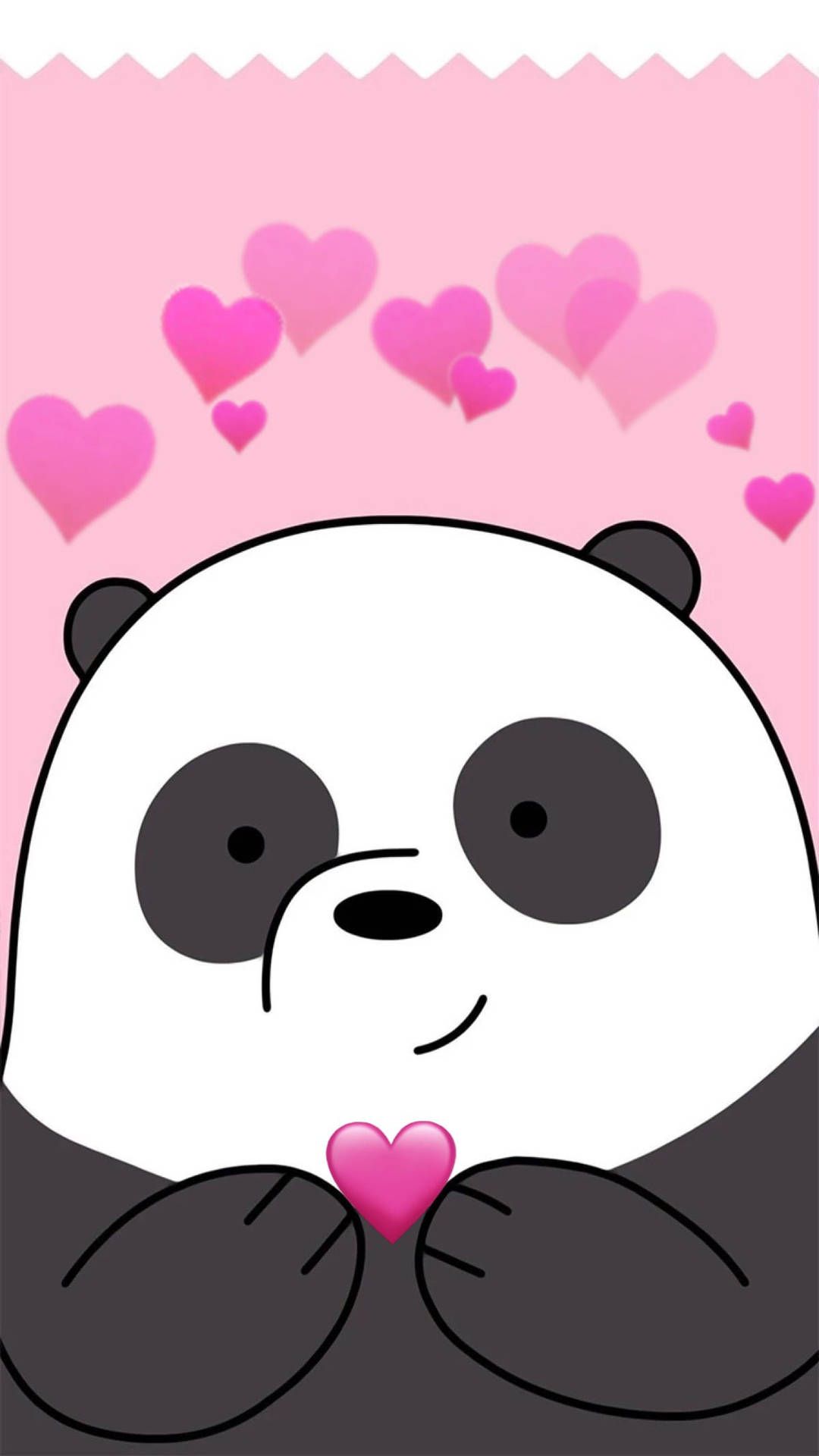 1080x1920 Download free Panda We Bare Bears Heart Wallpaper