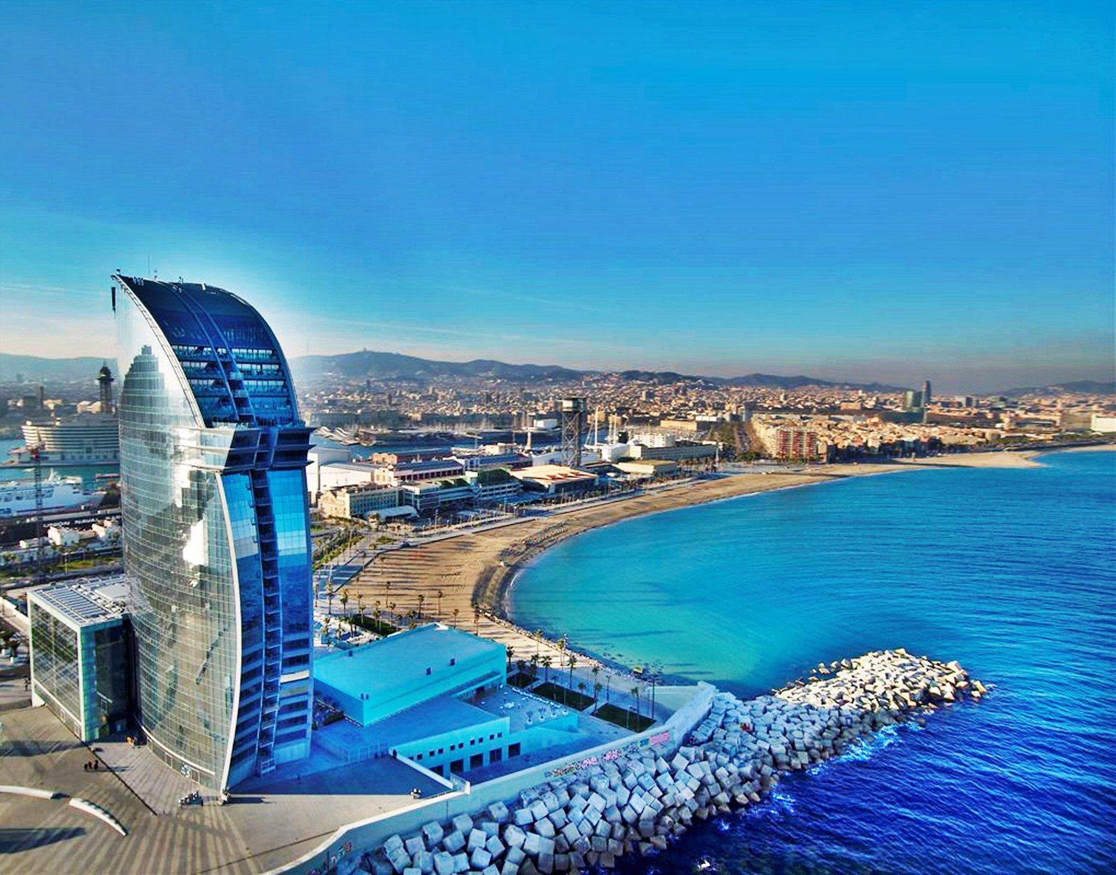 1600x1255 Barcelona Beach Wallpaper