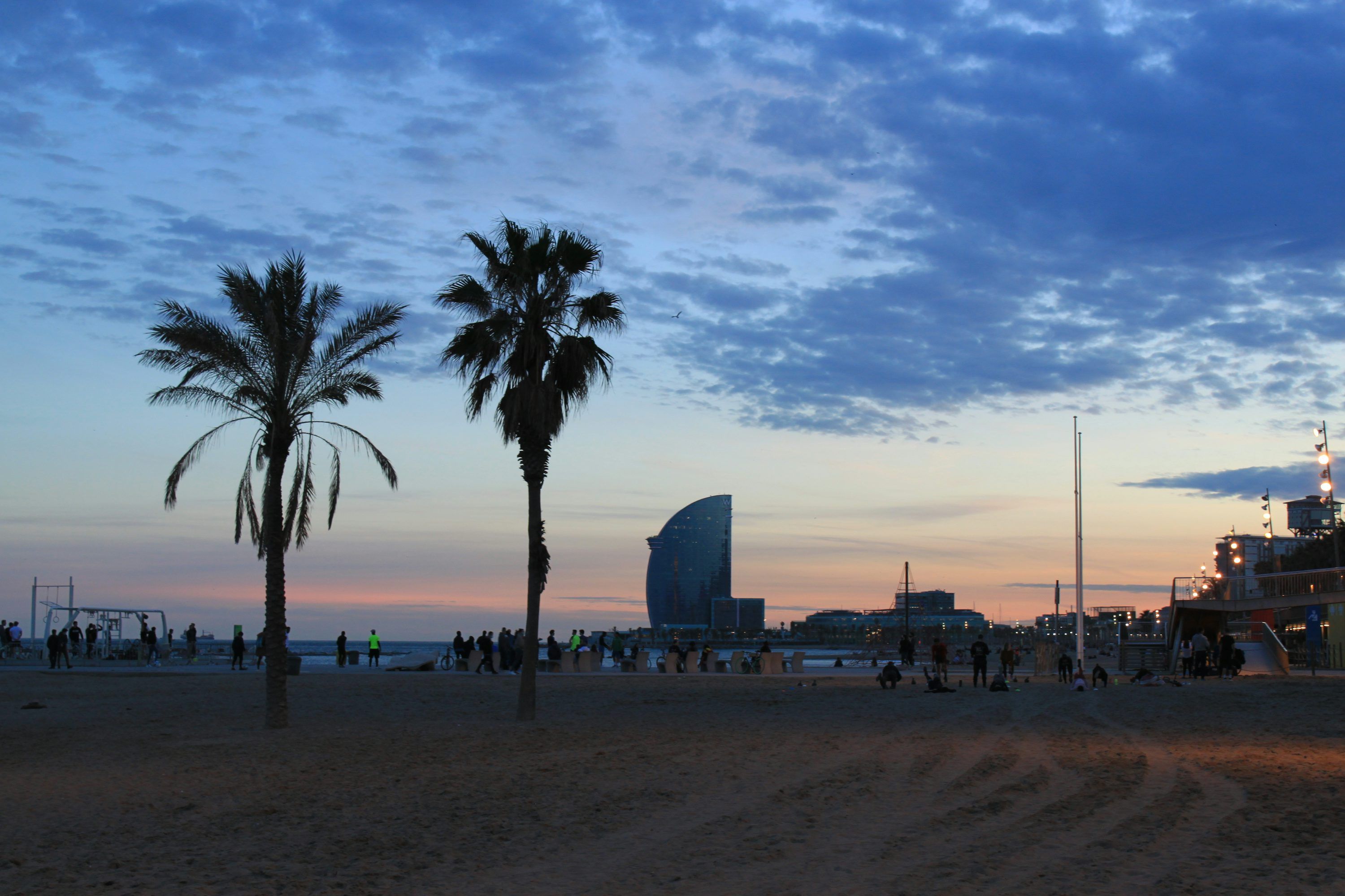 3000x2000 Barceloneta Beach Picture. Download Free Image