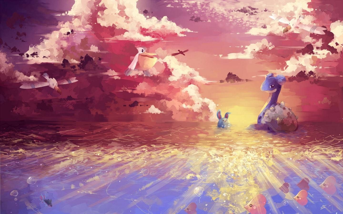 1440x900 Download free Lapras And Azumarill Wallpaper