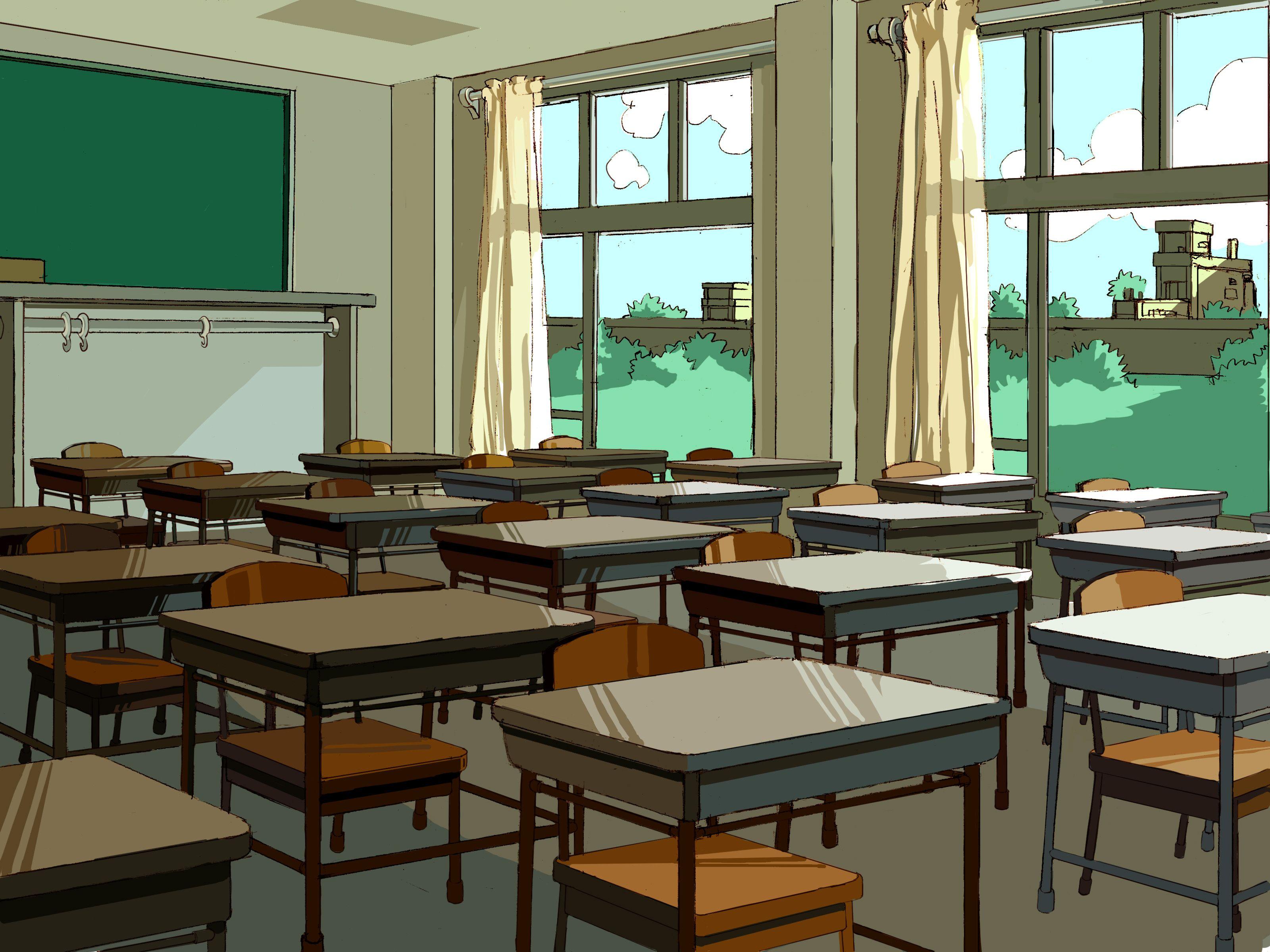 Nền lớp học 3200x2400.  Hình nền lớp học anime, Hình nền lớp học Hogwarts và Hình nền xóa khô lớp học