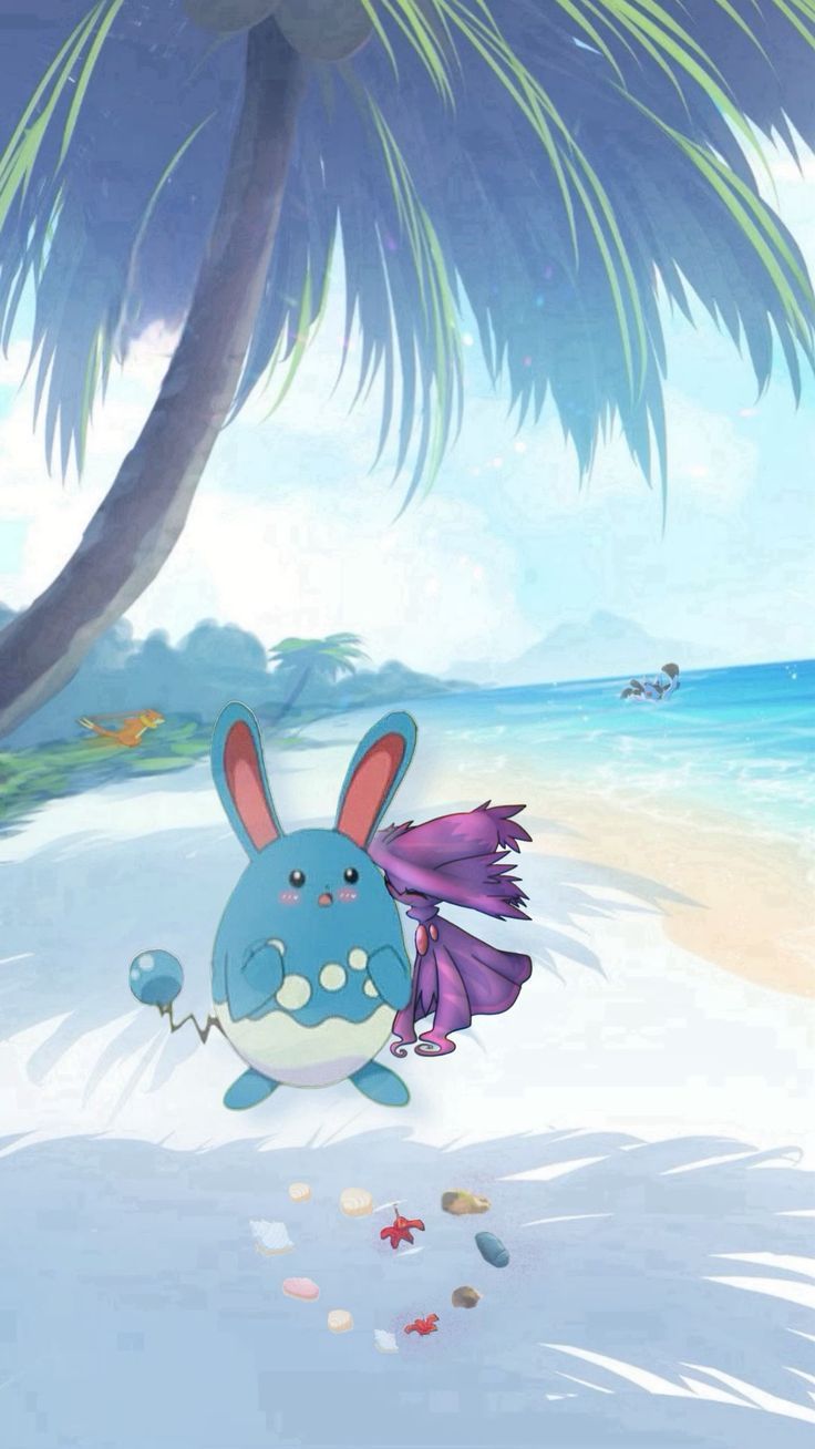 736x1308 Azumarill and Mismagius (Lucario and Buziel) wallpaper