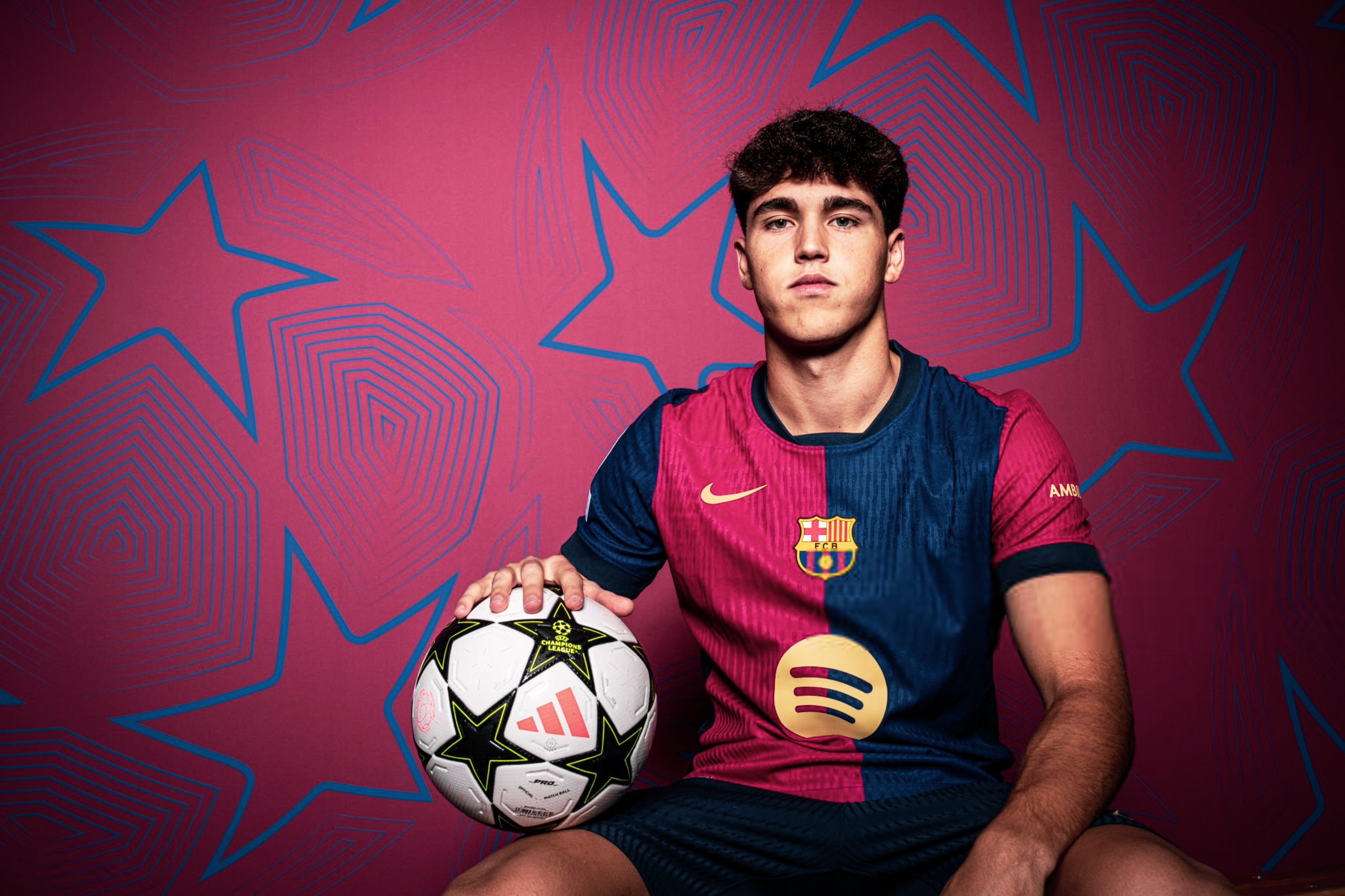 4096x2730 Pau Cubarsi Confident In Barcelona High Wire Defensive Act