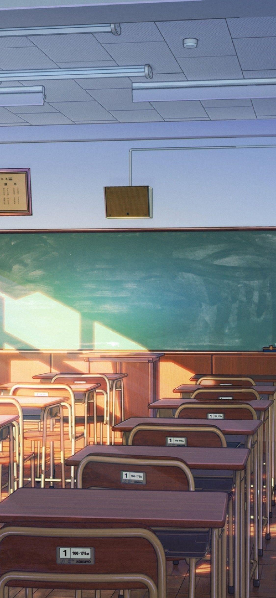 1125x2436 Tải xuống 1125x2436 Anime Scenic, Lớp học, Ánh nắng mặt trời, Hình nền tòa nhà cho iPhone X