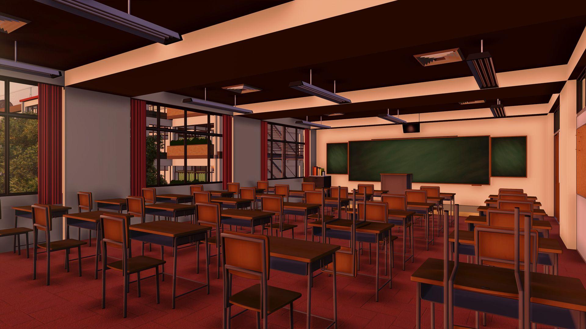 Nền lớp học 1920x1080.  Hình nền lớp học anime, Hình nền lớp học Hogwarts và Hình nền xóa khô lớp học