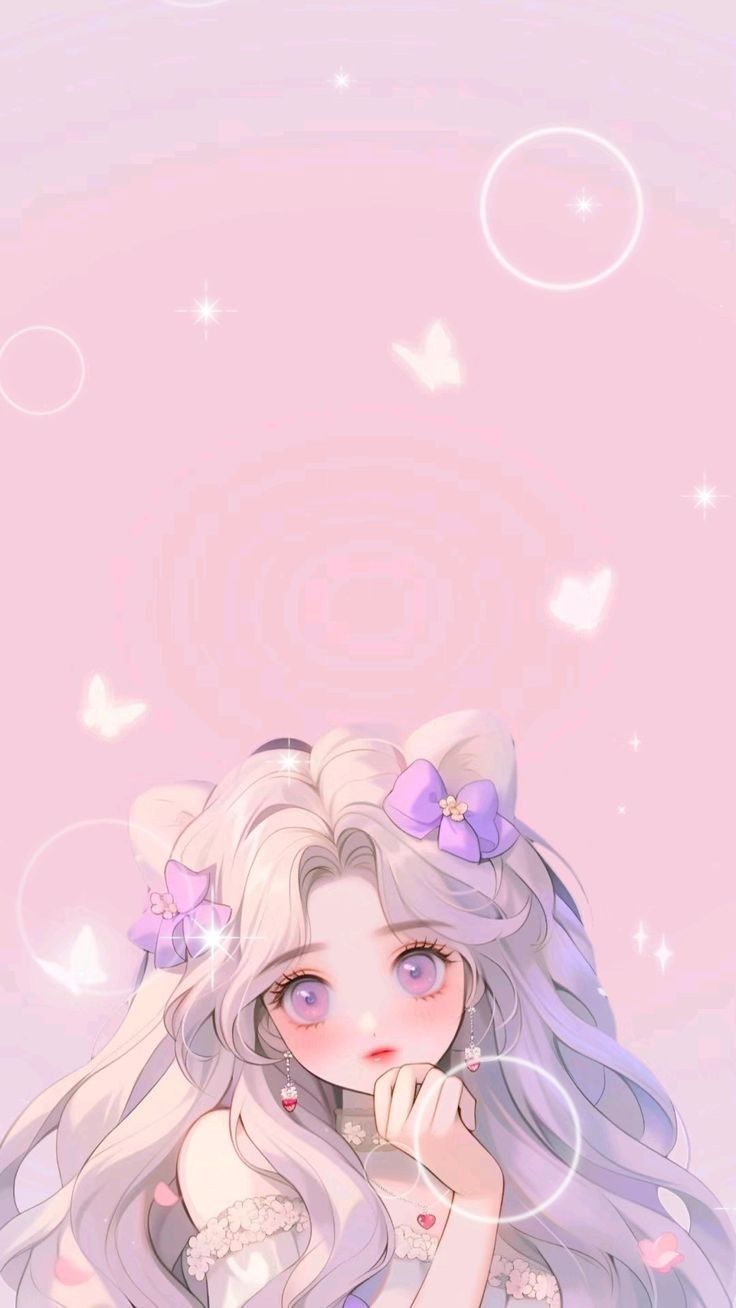 736x1308 Pink and lilac wallpaper. Pastel background with anime wallpaper, Kawaii girly wallpaper, Anime wallpaper aesthetic girly