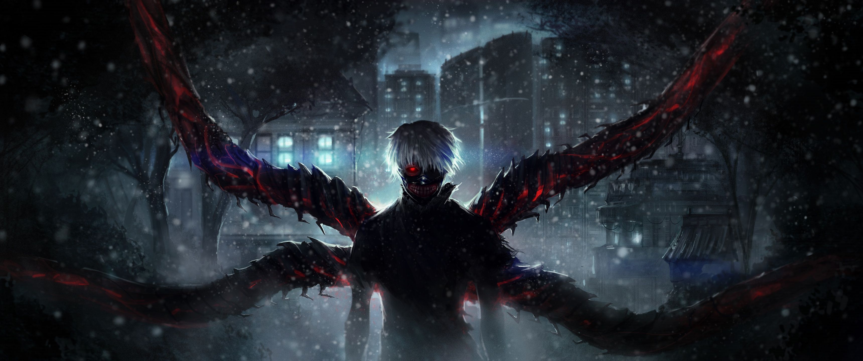 3440x1440 Ken Kaneki Wallpaper 4K, 8K, Kakuja, Tokyo Ghoul, 5K