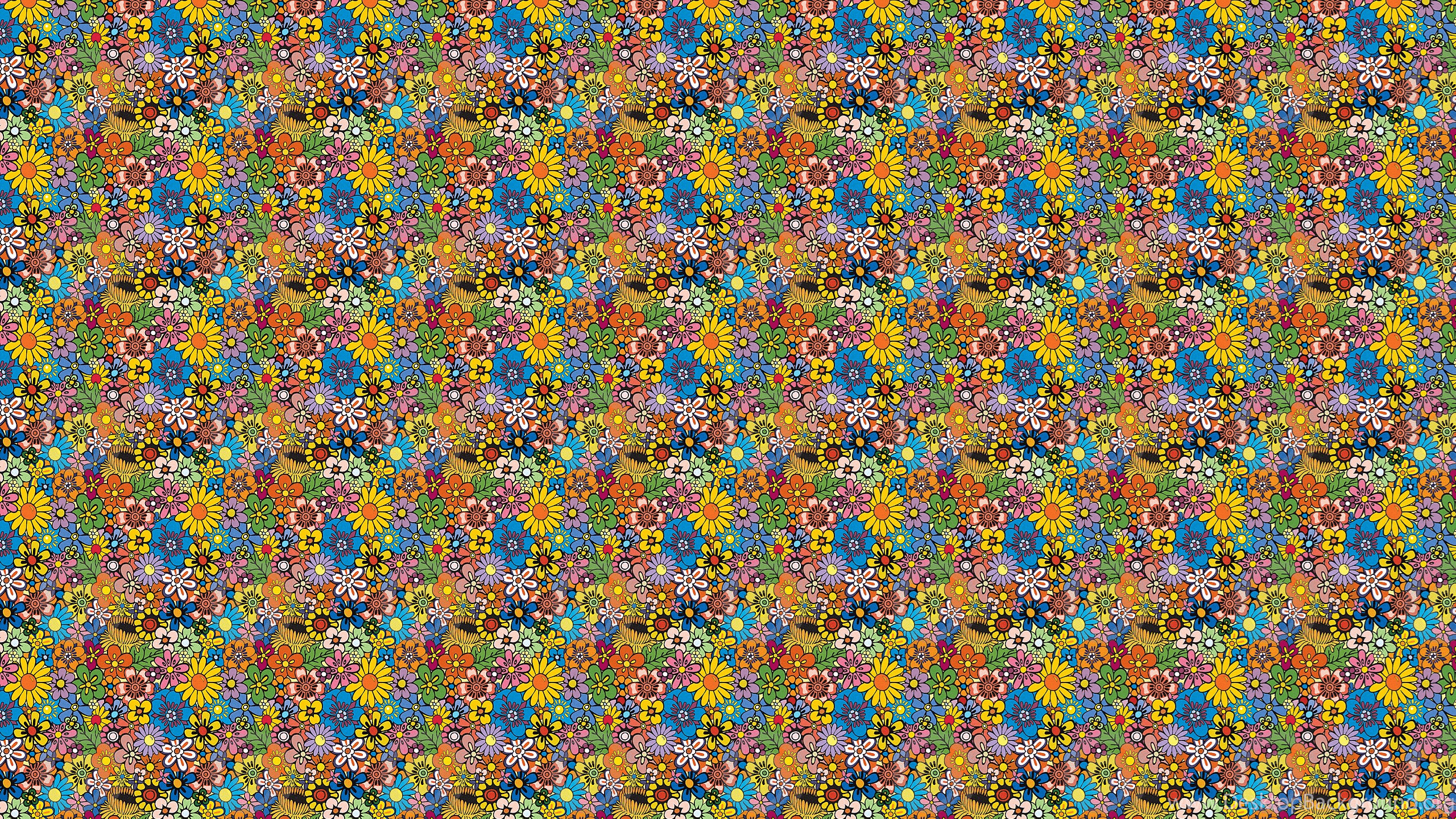 2560x1440 Flowers From Hippies Desktop Wallpaper Desktop Background