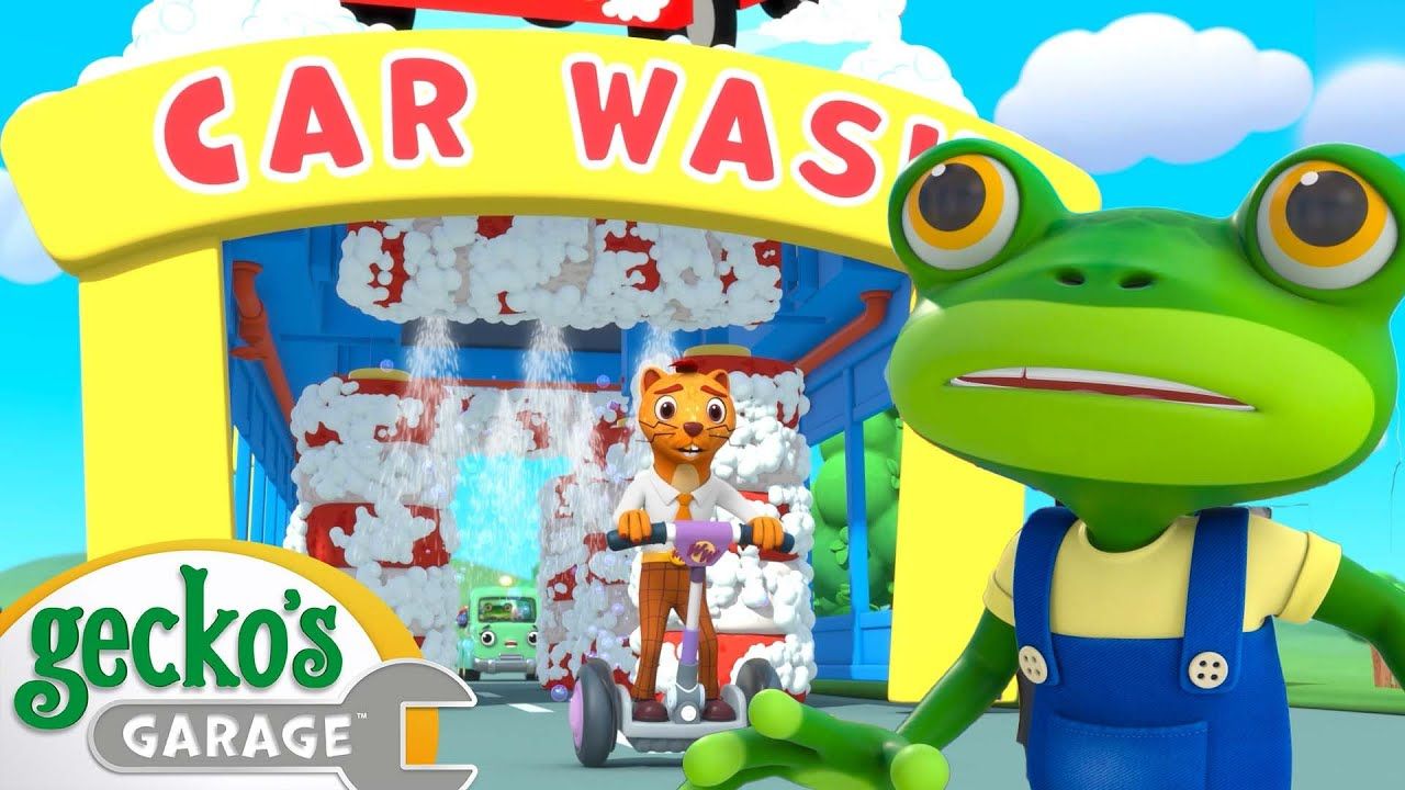 1280x720 Runaway Car Wash. Morphle and Gecko's Garage for Kids. Fun Kids Videos