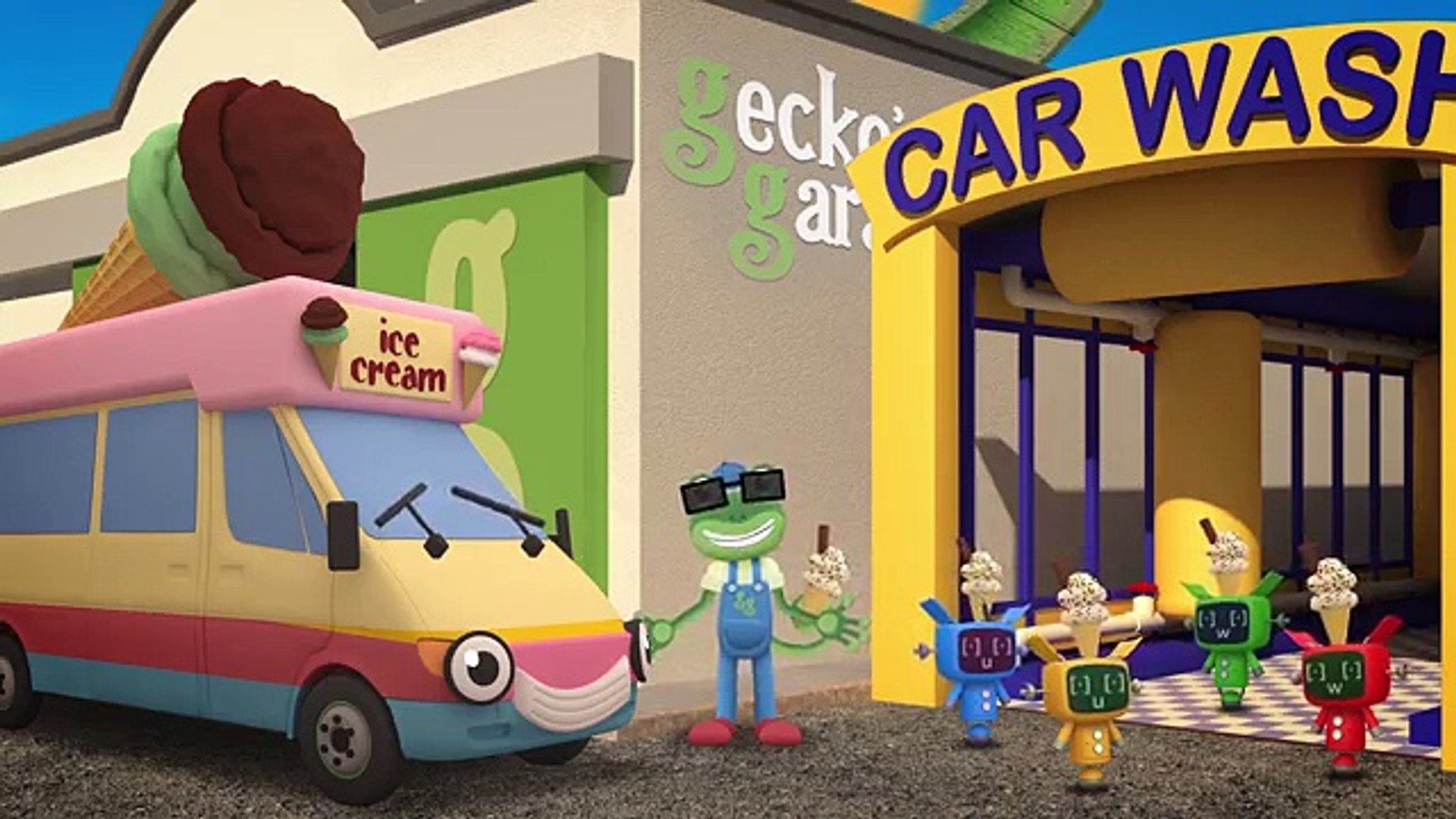 1920x1080 Big Trucks For Children. Geckos Garage Compilation