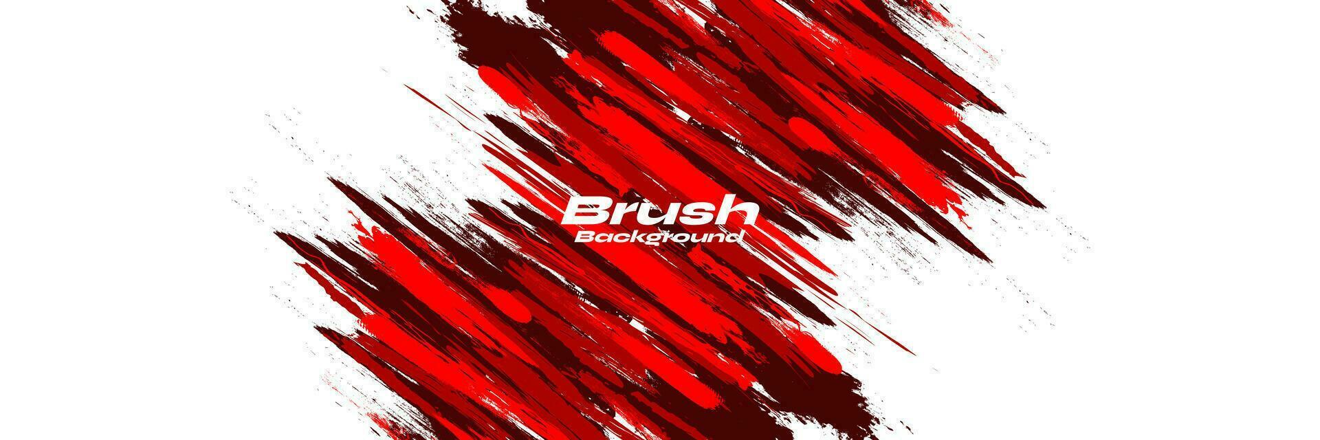 1920x640 Red Brush Illustration Isolated on White Background. Sport Background. Scratch and Texture Elements For Design
