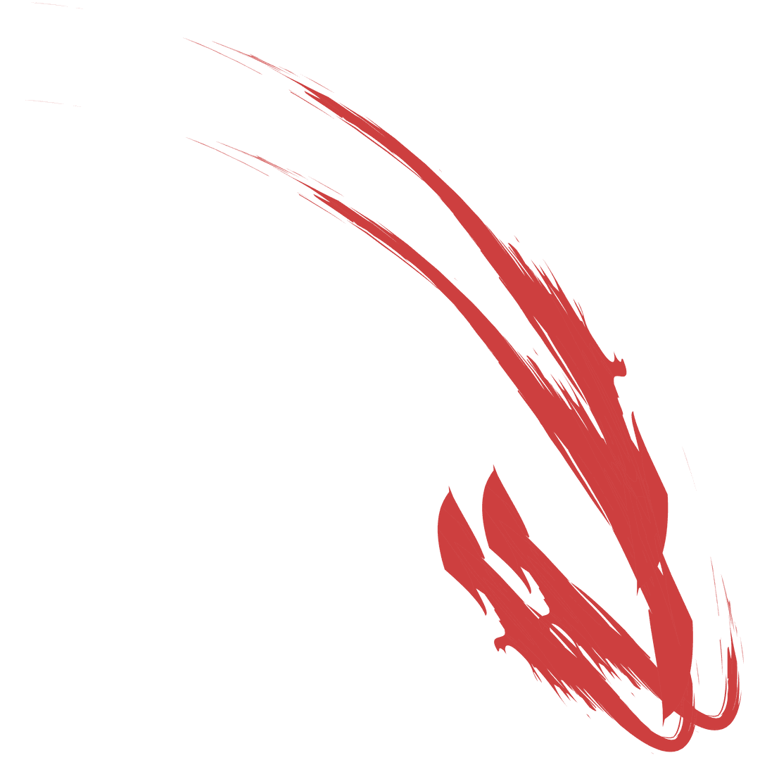 1080x1080 Red Brush Stroke Arrow Illustration on Transparent Background