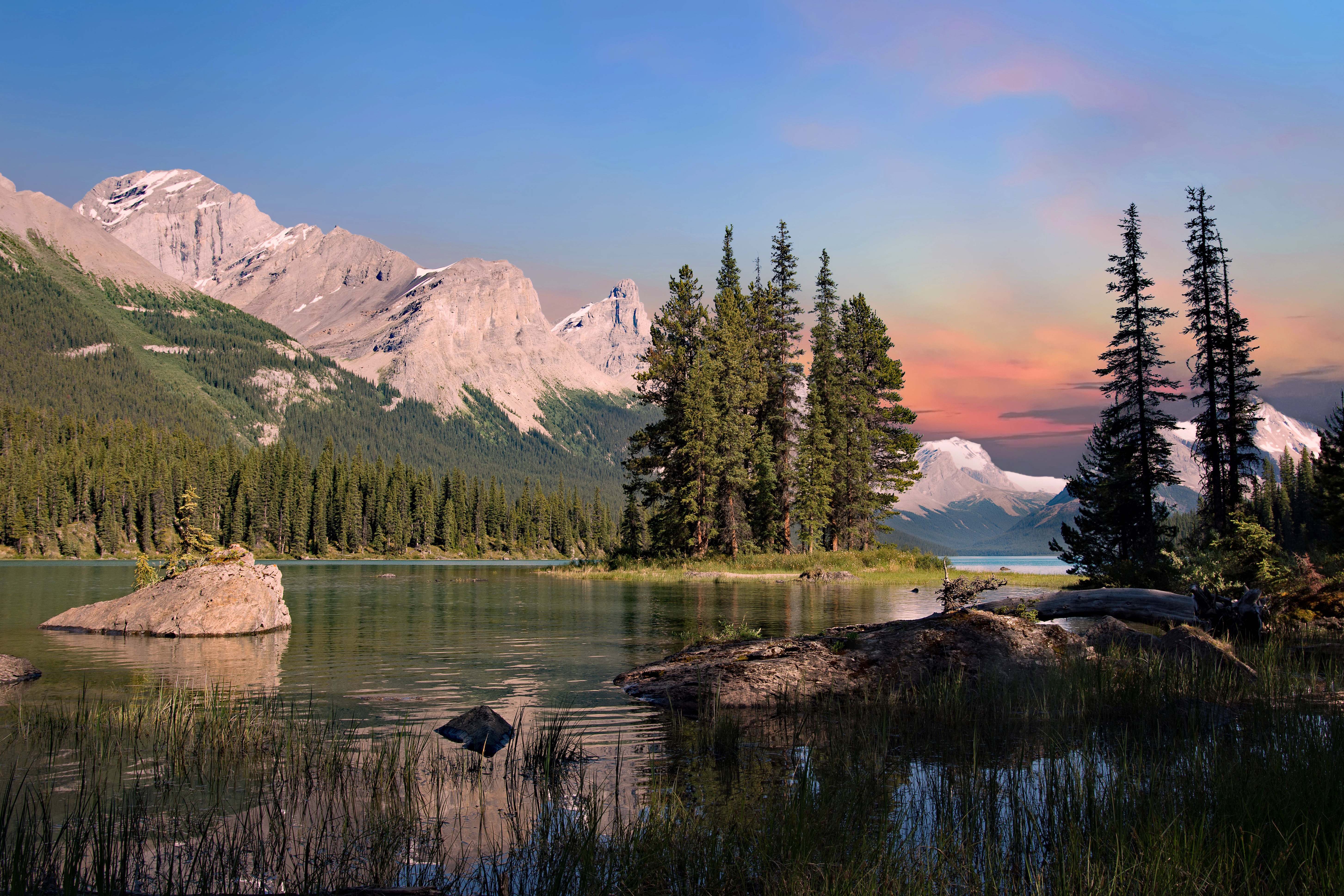5812x3875 Wallpaper Canada, Jasper National Park, Maligne Lake, Spirit Island for mobile and desktop, section пейзажи, resolution 5812x3875