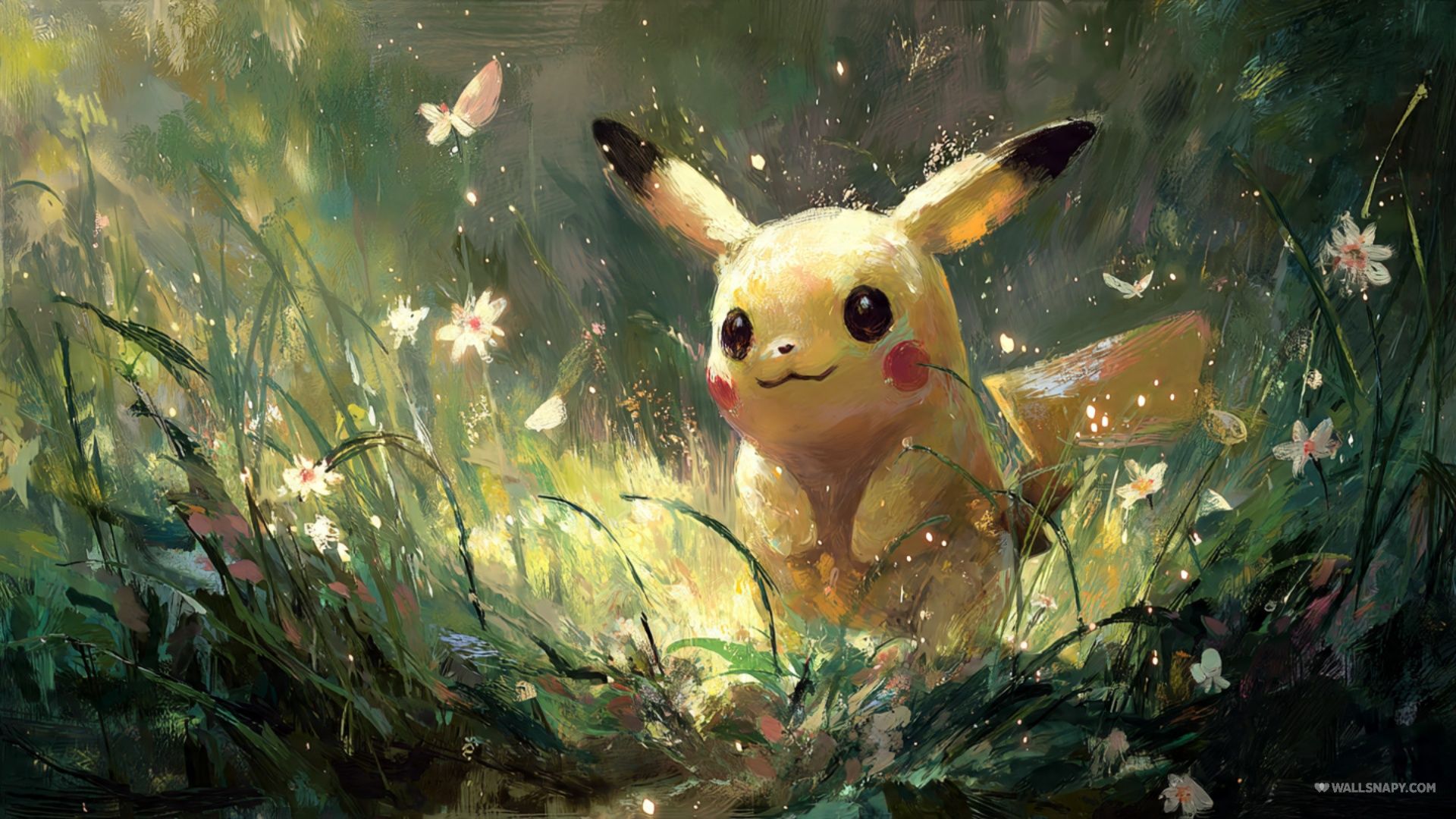 1920x1080 Pikachu side scroll forest animation HD pokemon wallpaper