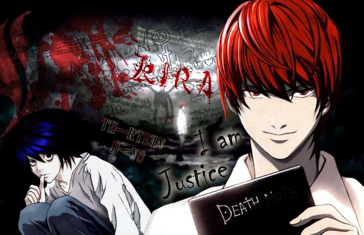 1170x757 Light Yagami And L From Death Note, Two Genius Detectives On A Mission. Wallpaper