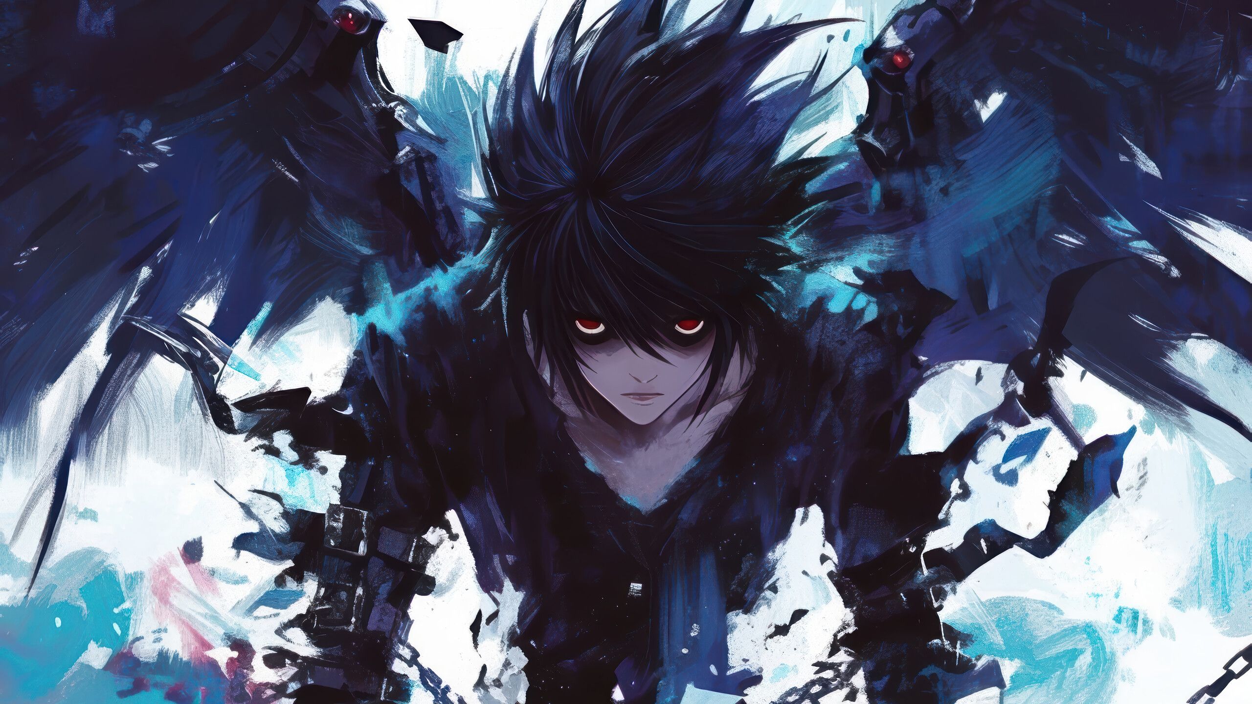 2560x1440 Death Note L with Wings Wallpaper 4K HD PC a
