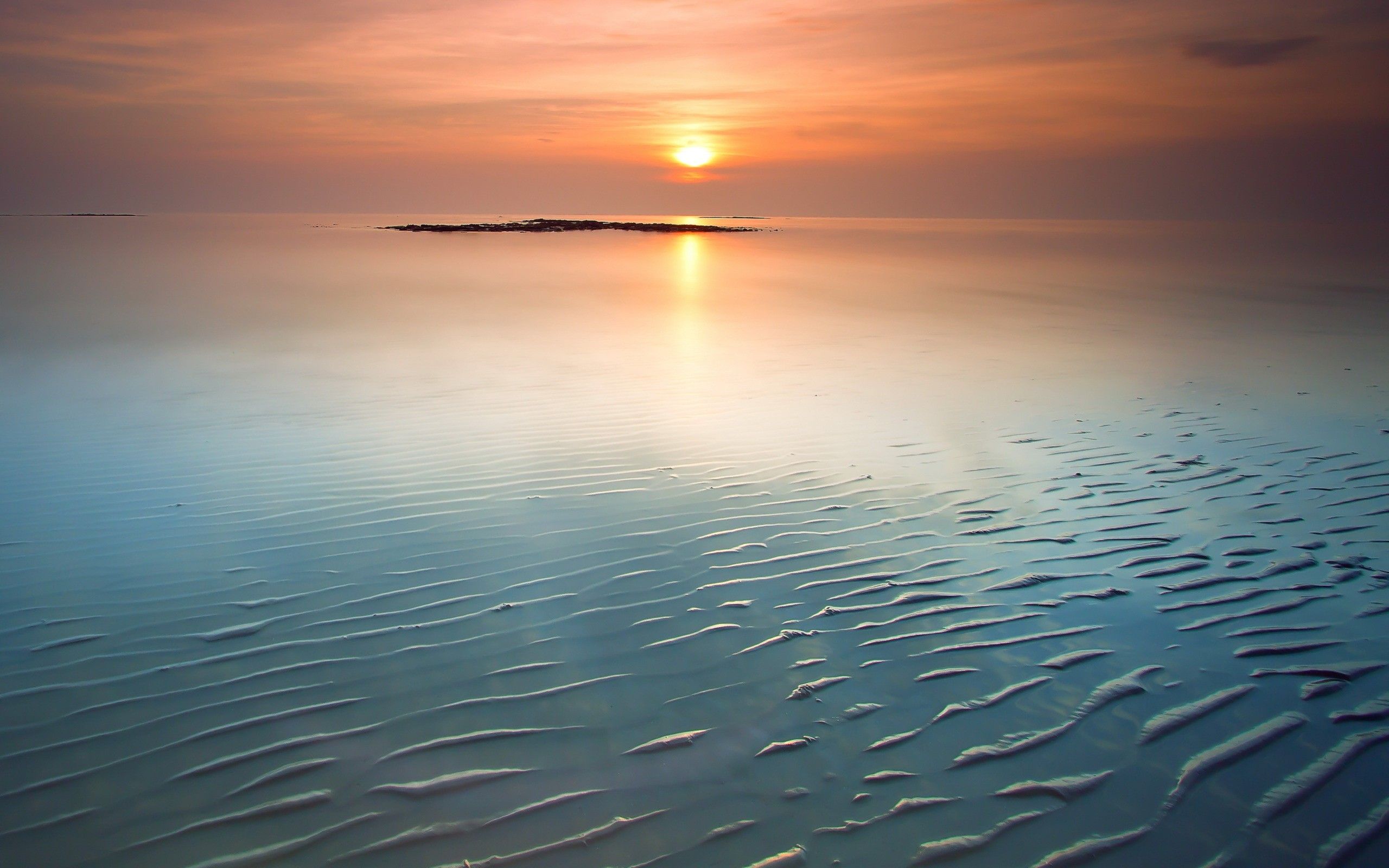 2560x1600 Download Water Sunlight Sun Sea Nature Beach HD Wallpaperx1600