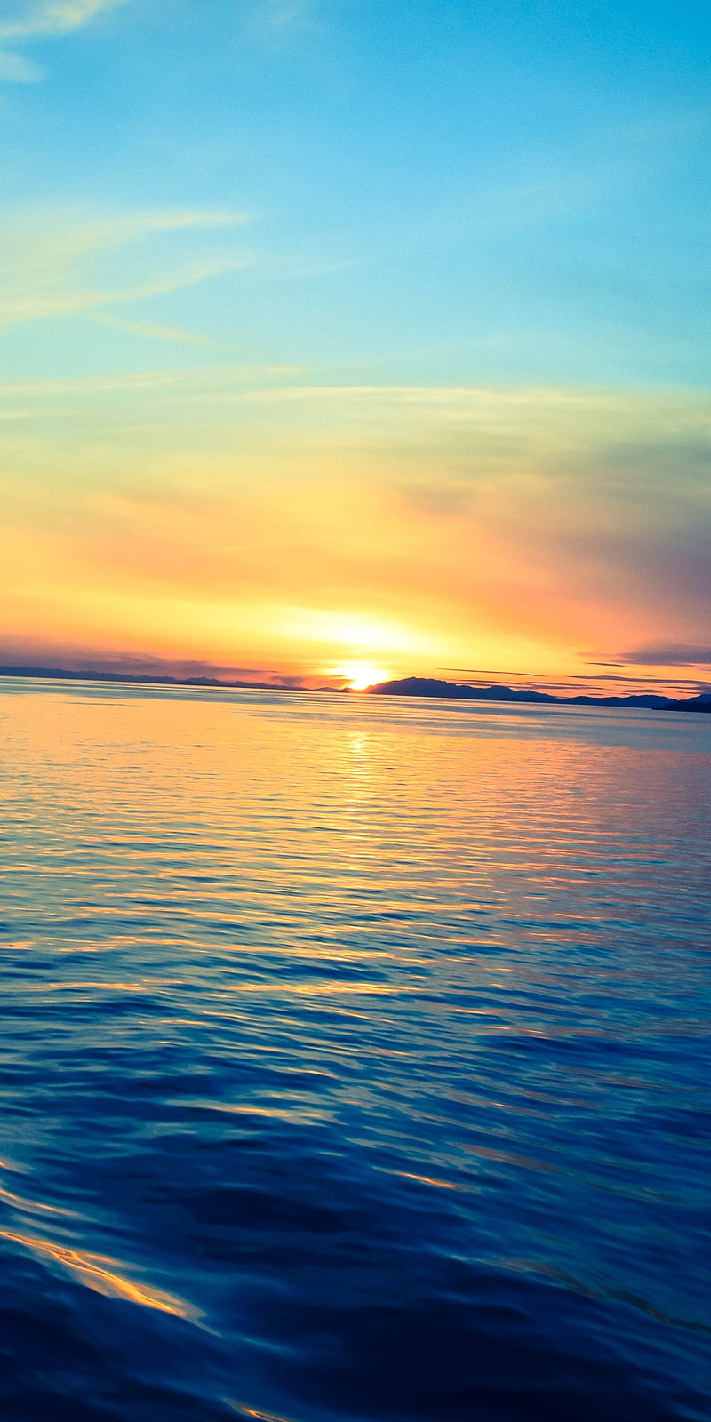 800x1600 Sunset, lake, nature, scenery, sky, sun, sunrise, water, HD phone wallpaper