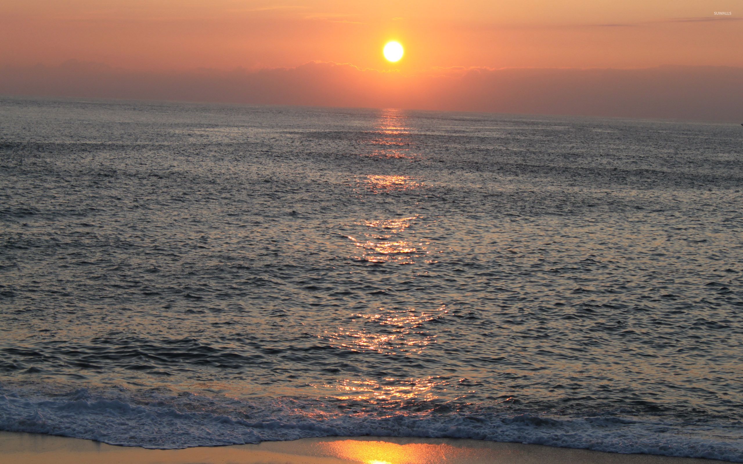 2560x1600 Sun shining over the ocean wallpaper wallpaper