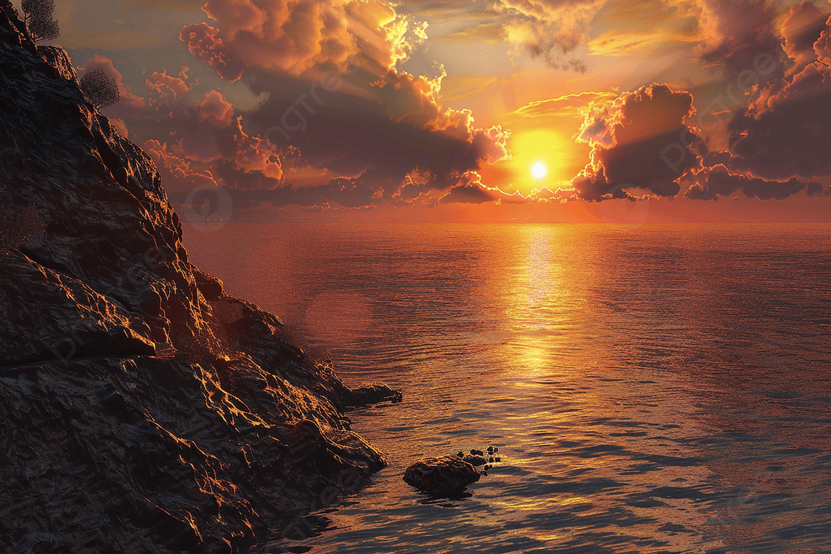 1200x800 New Earth Sunset Horizon Nature Ocean Rock Sky Water Sea, Beautiful, Sky, Water Background Image And Wallpaper for Free Download