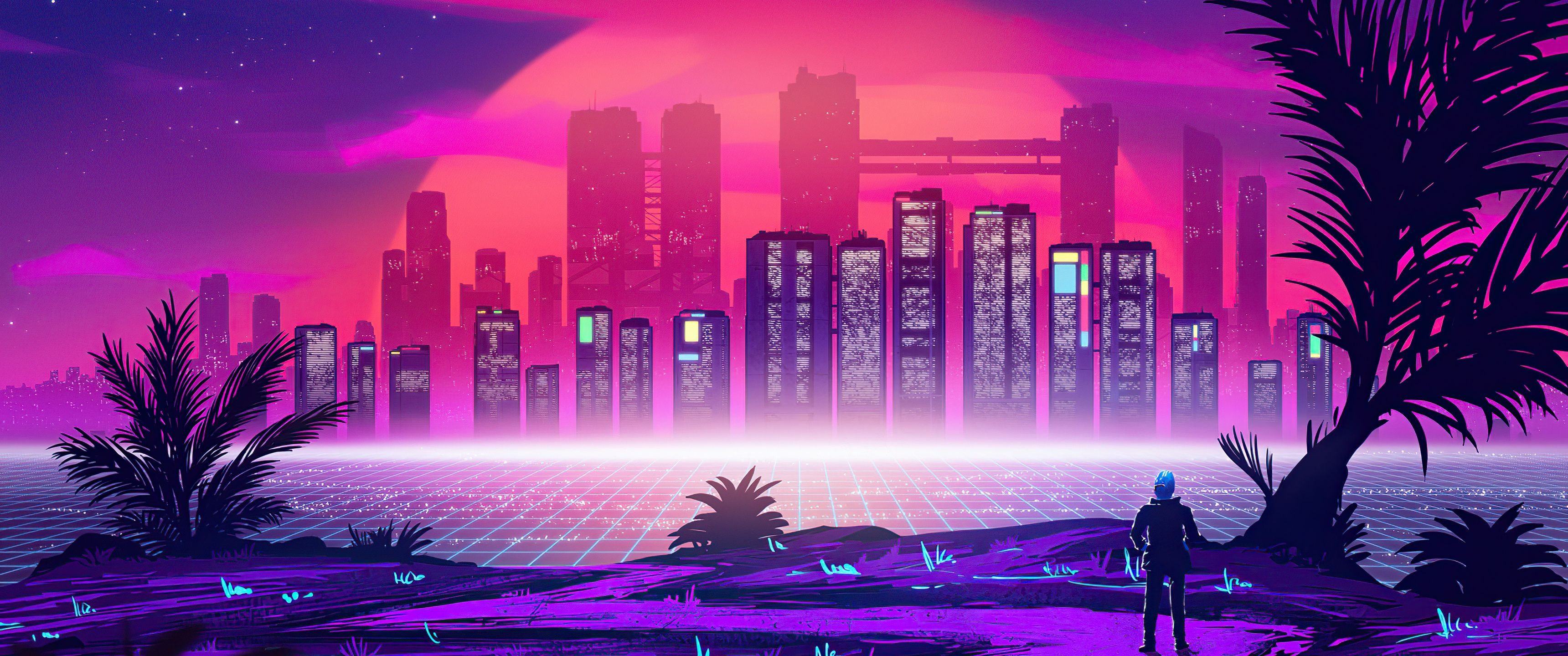 3440x1440 City Music Wave UltraWide Quad HD 1440P , HD 4k Wallpaper, Image, Background, Photos and Picture