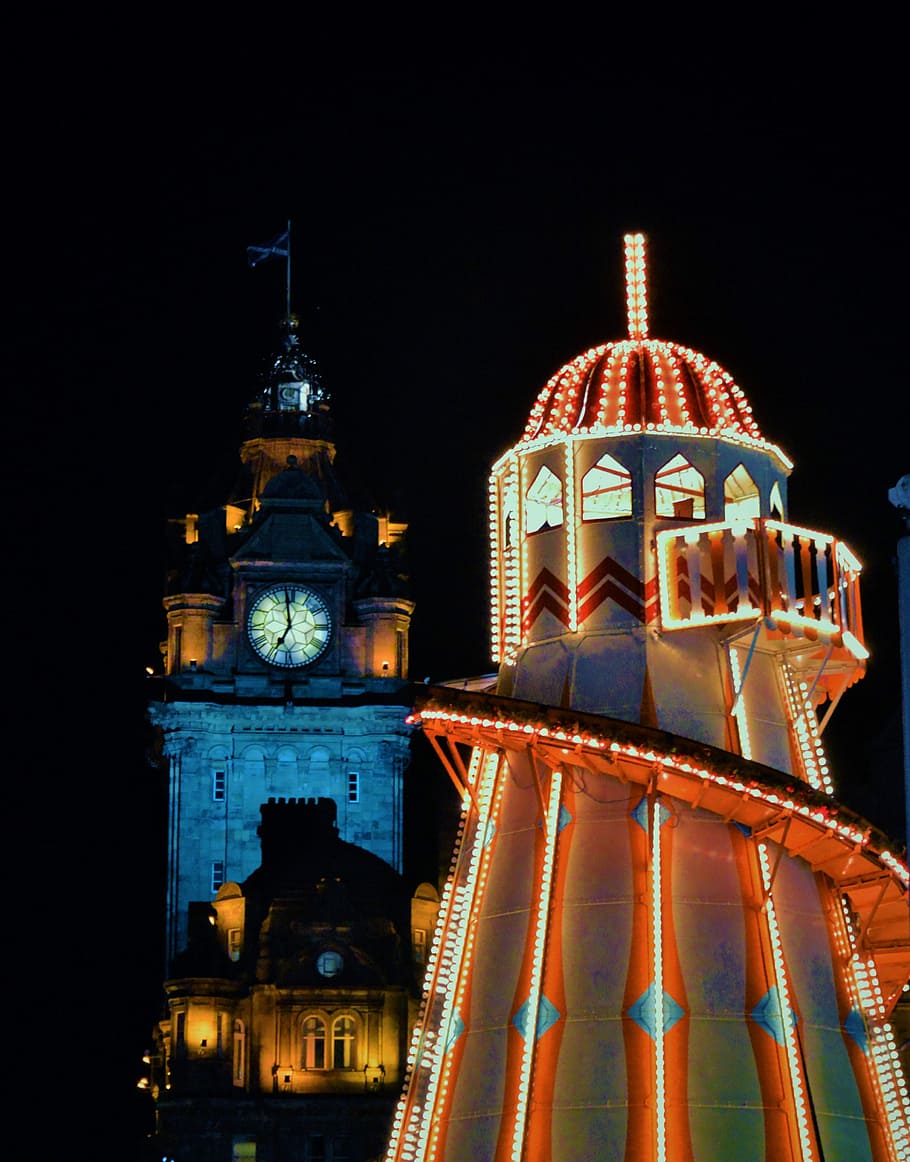 910x1162 HD wallpaper: Edinburgh, Christmas, Night, Winter, xmas, city, european, outdoor