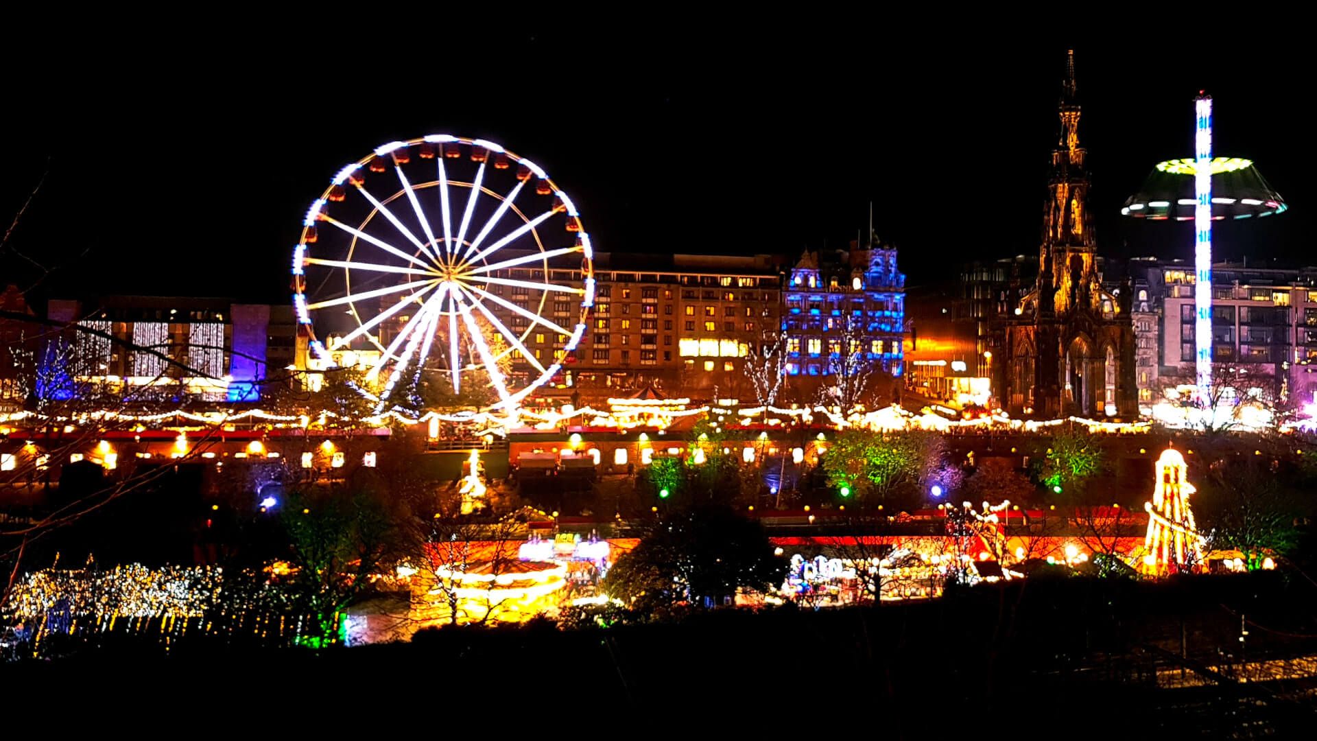 1920x1080 Exploring the Edinburgh Christmas Market and Street of Lights
