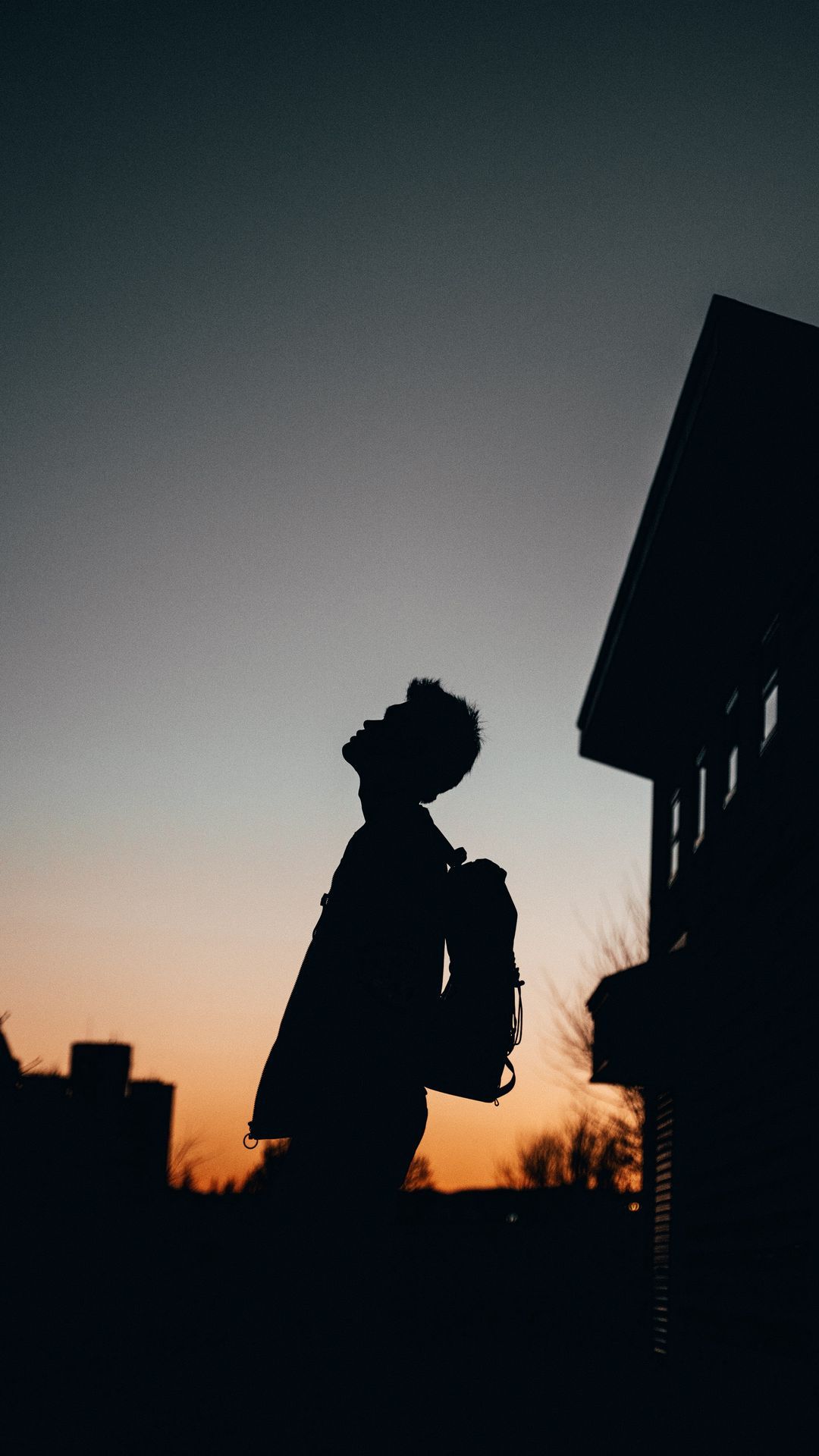 1080x1920 Download wallpaper 1080x1920 man, silhouette, dark, sad, alone samsung galaxy s s note, sony xperia z, z z z htc one, lenovo vibe HD background
