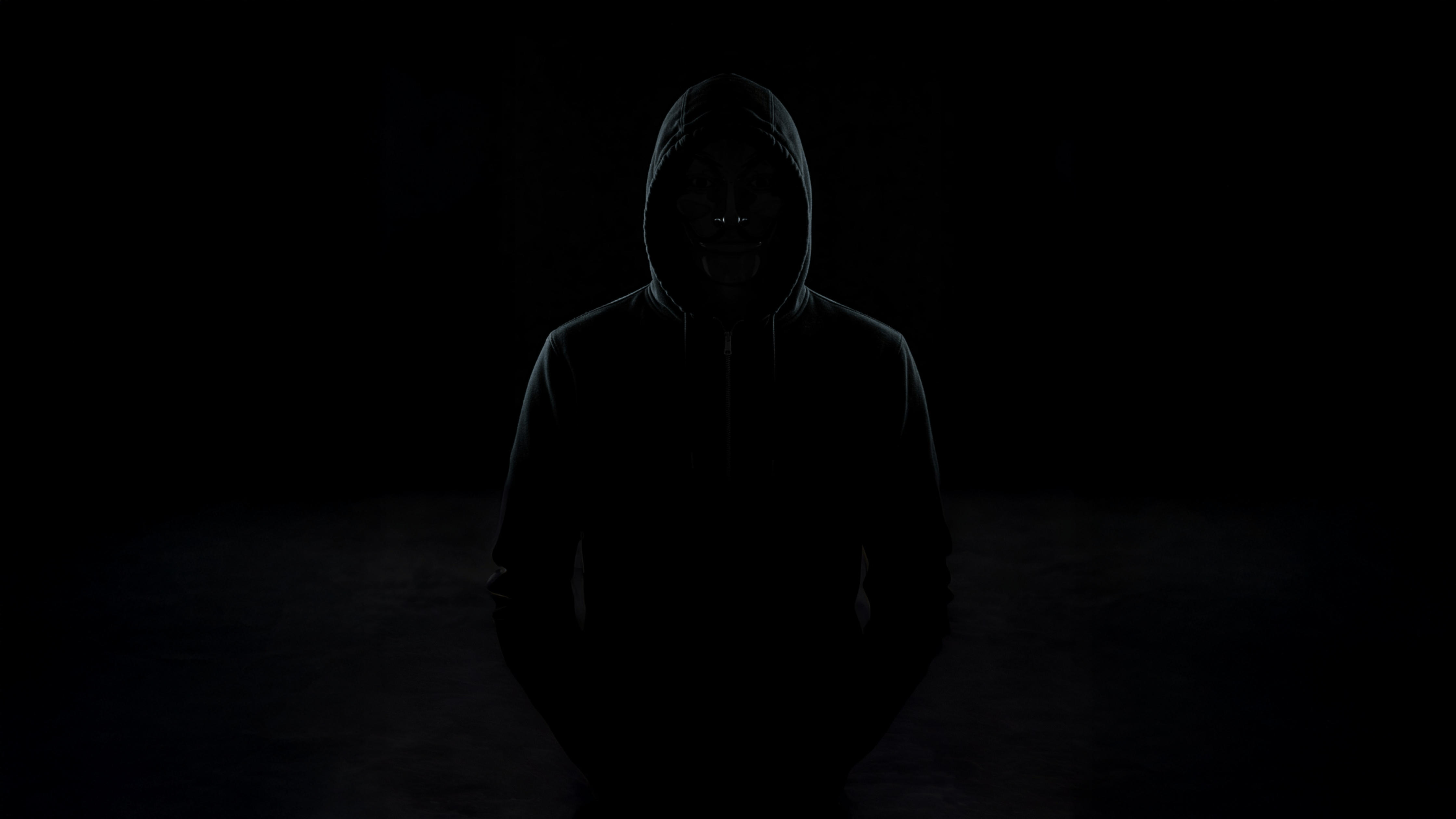 4480x2520 Hooded Man Wallpaper 4K, Shadow, Silhouette, Mysterious