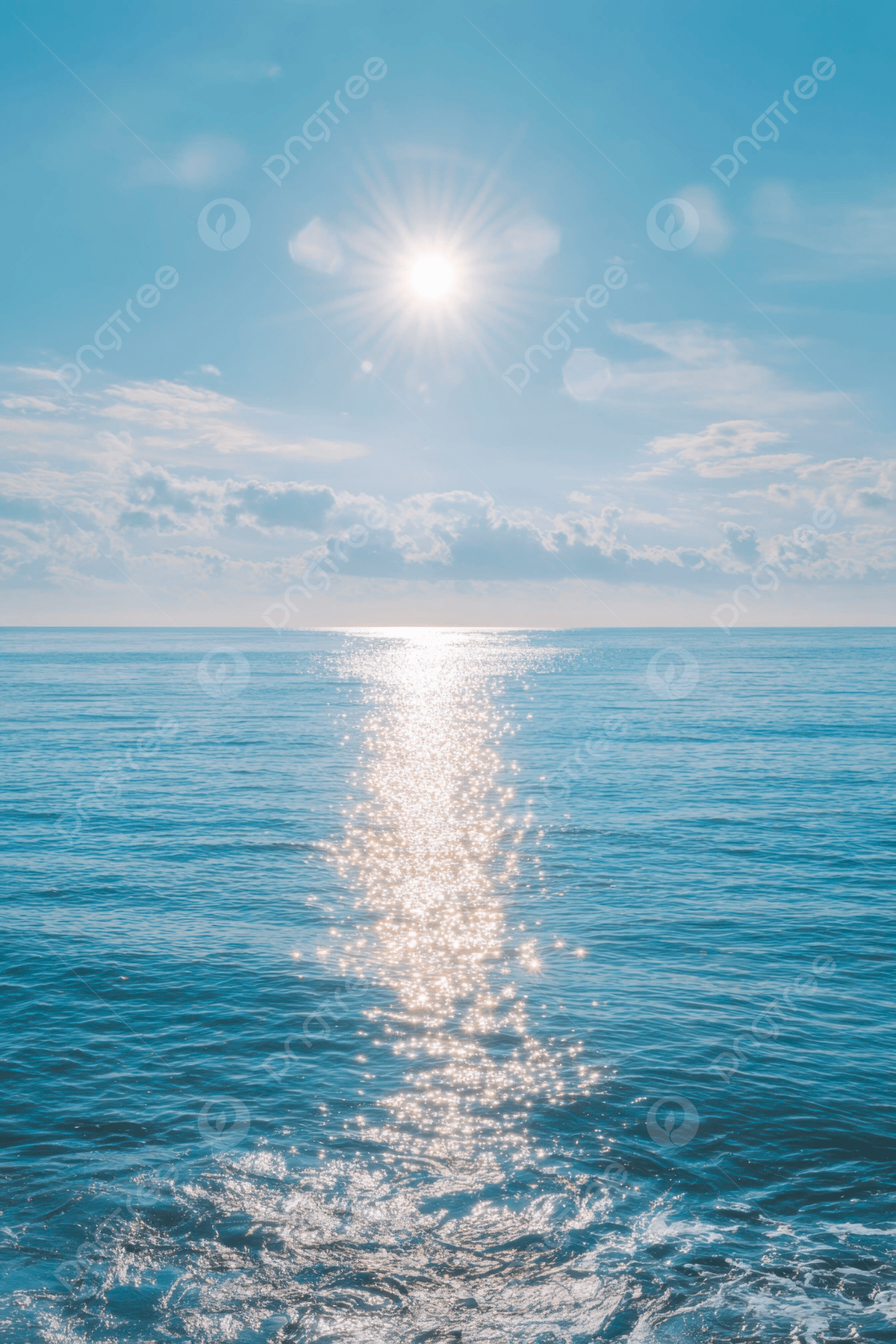 1200x1800 Sky And Sea Horizon With Sun Background Wallpaper Image For Free Download