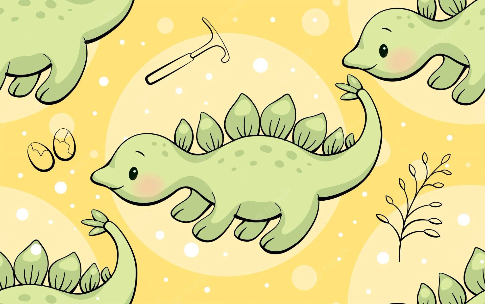 1920x1203 Yellow Dino Wallpaper