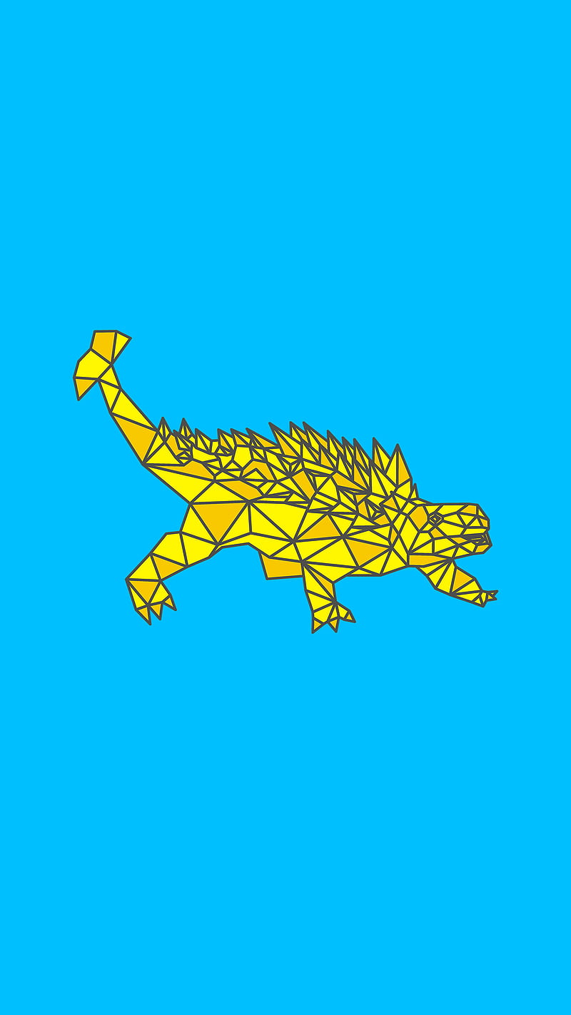800x1422 Ankylosaurus Dinosaur, DimDom, Dino, Dinosaurs, art, blue pattern, cool, cute, HD phone wallpaper